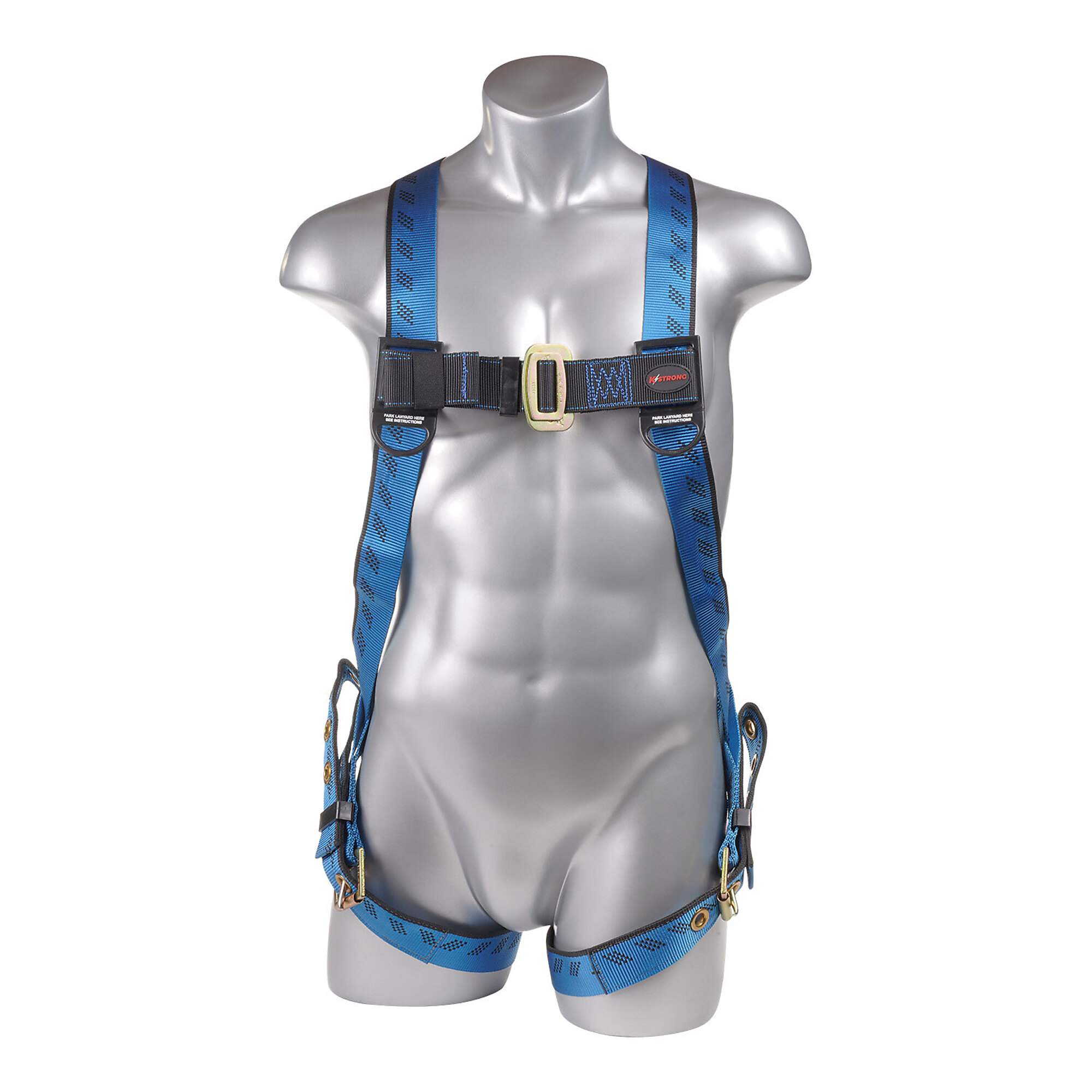 KStrong Kapture Essential 3-Point Full Body Harness — Dorsal D-Ring, Adjustable Leg Straps, High-Tenacity Polyester, L-XL, Model# UFH10101G-L-XL
