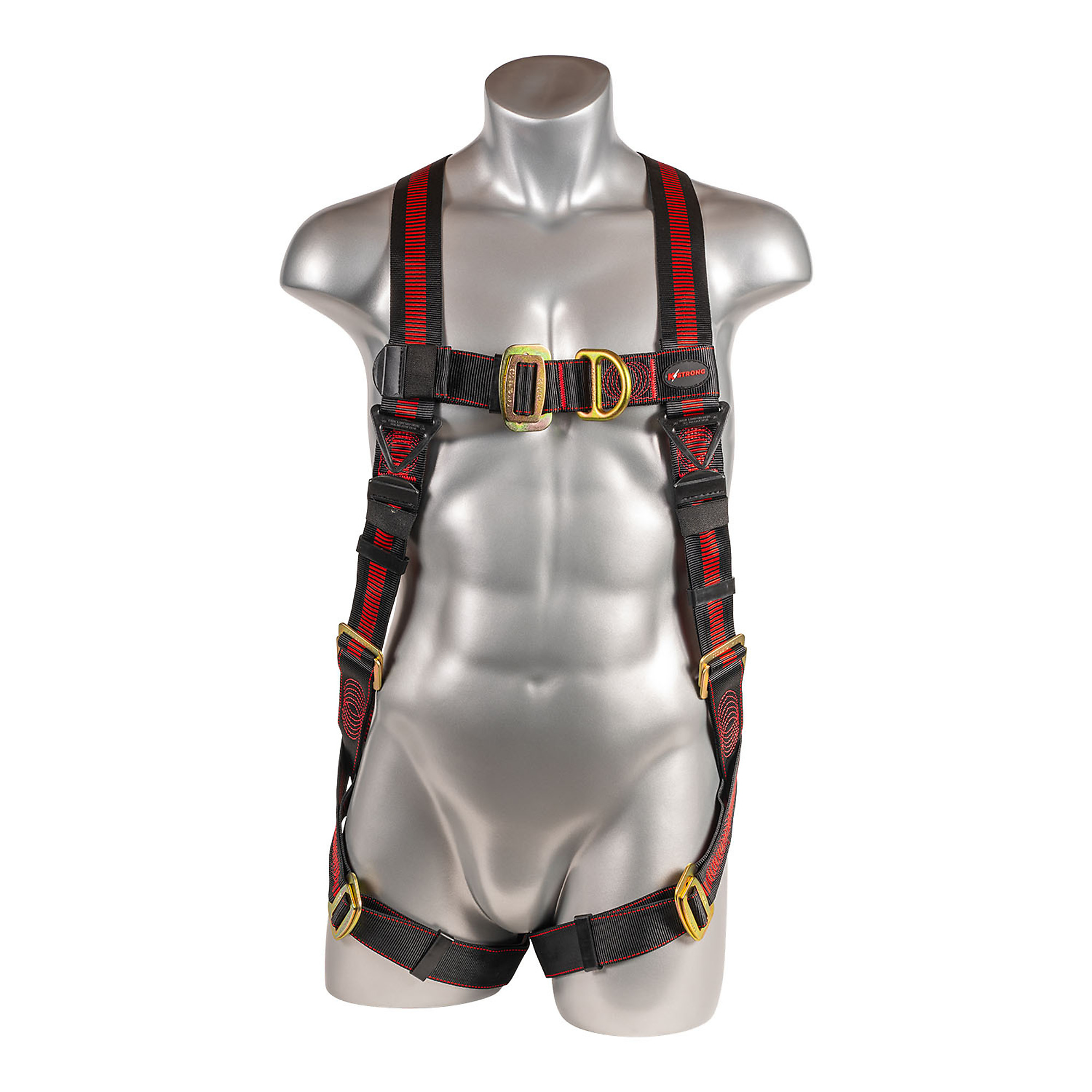 KStrong Kapture Elite 5-Point Full Body Harness — Dorsal and Front D-Rings, Mating Buckle Legs, M-L, Model# UFH10211P-M-L