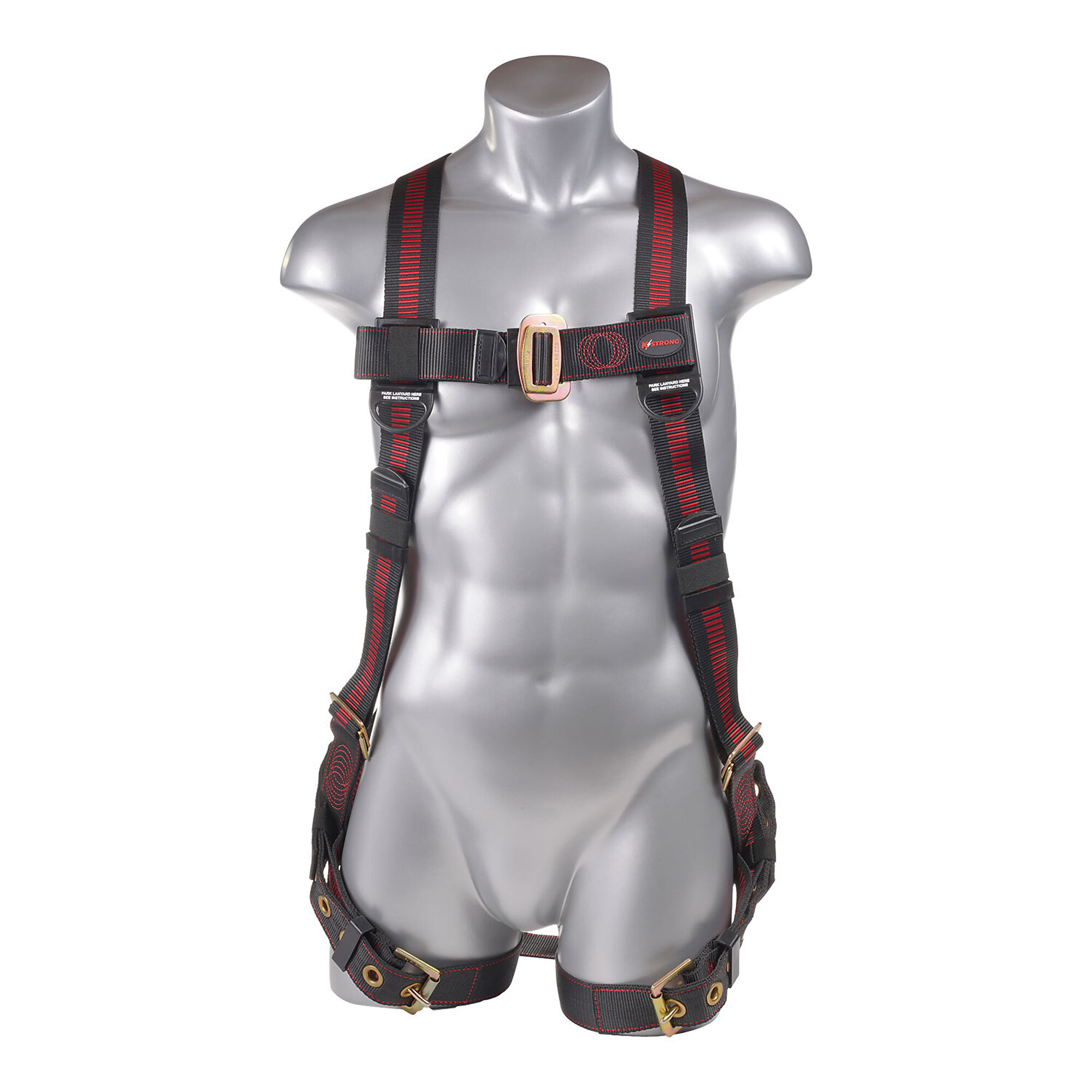 KStrong Kapture Elite 5-Point Full Body Harness — Dorsal D-Ring, Tongue Buckle Legs, L-XL, Model# UFH10201G-L-XL