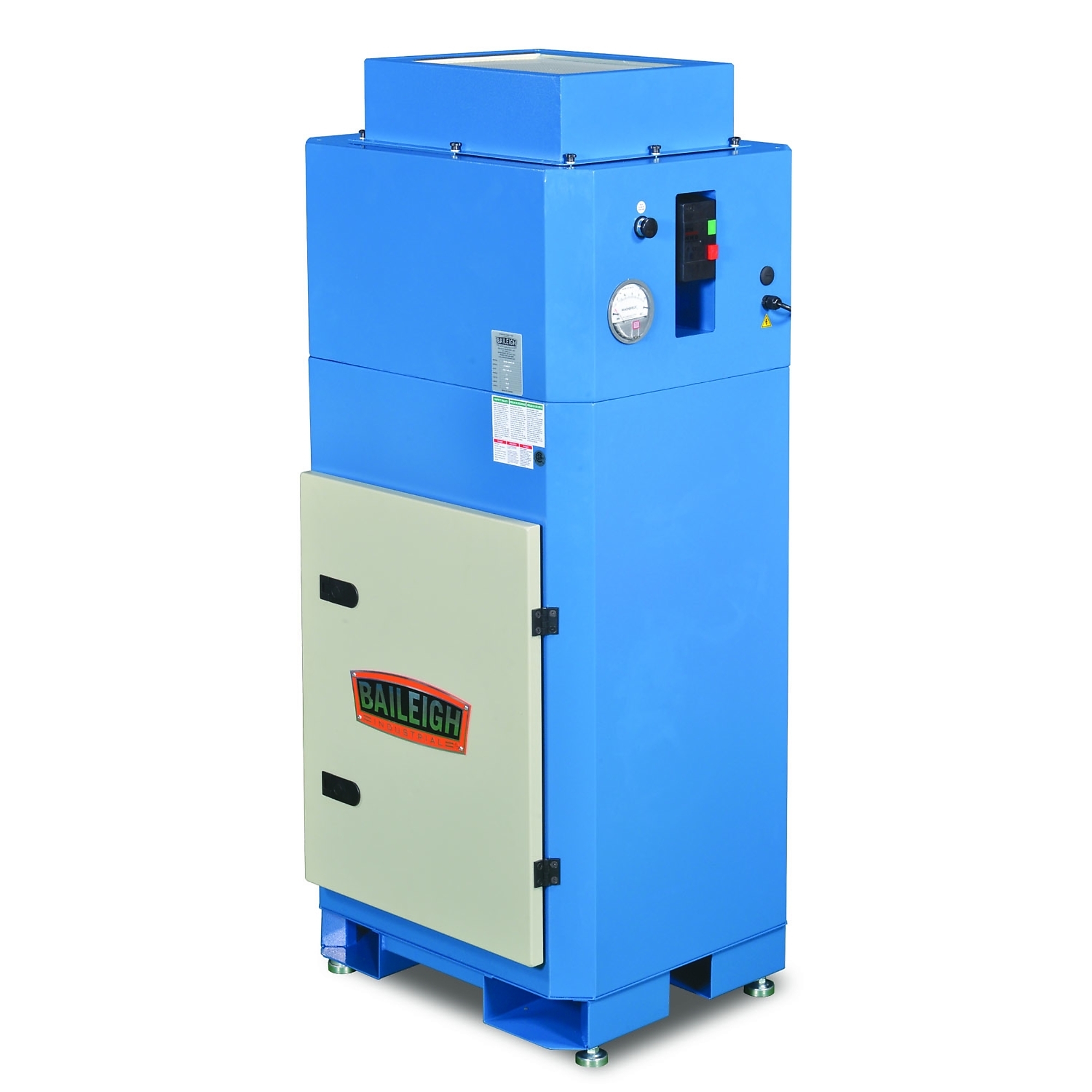 Baileigh Heavy Duty Metal Dust Collector — 1.5 HP, 110V, 1100 CFM, Fire-Resistant Filters, Model# MDC-1200-HD-110V
