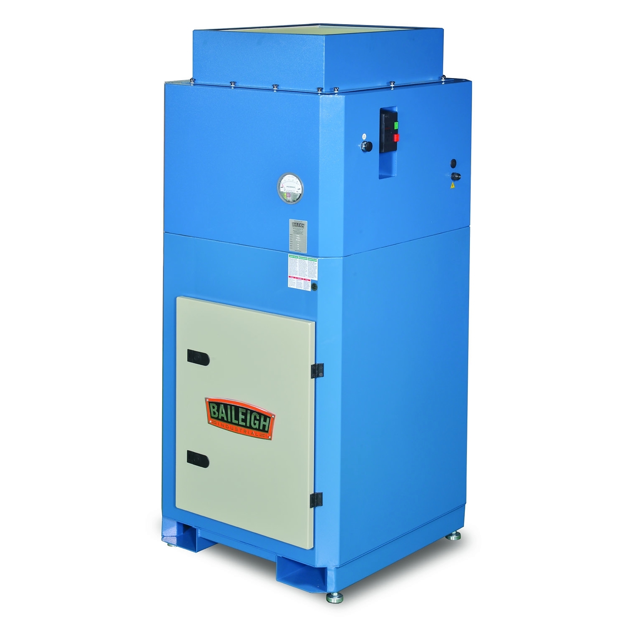 Baileigh Heavy-Duty Metal Dust Collector — 5 HP, 234 CFM, Fire-Resistant Filters, Model# MDC-3500-HD-5HP