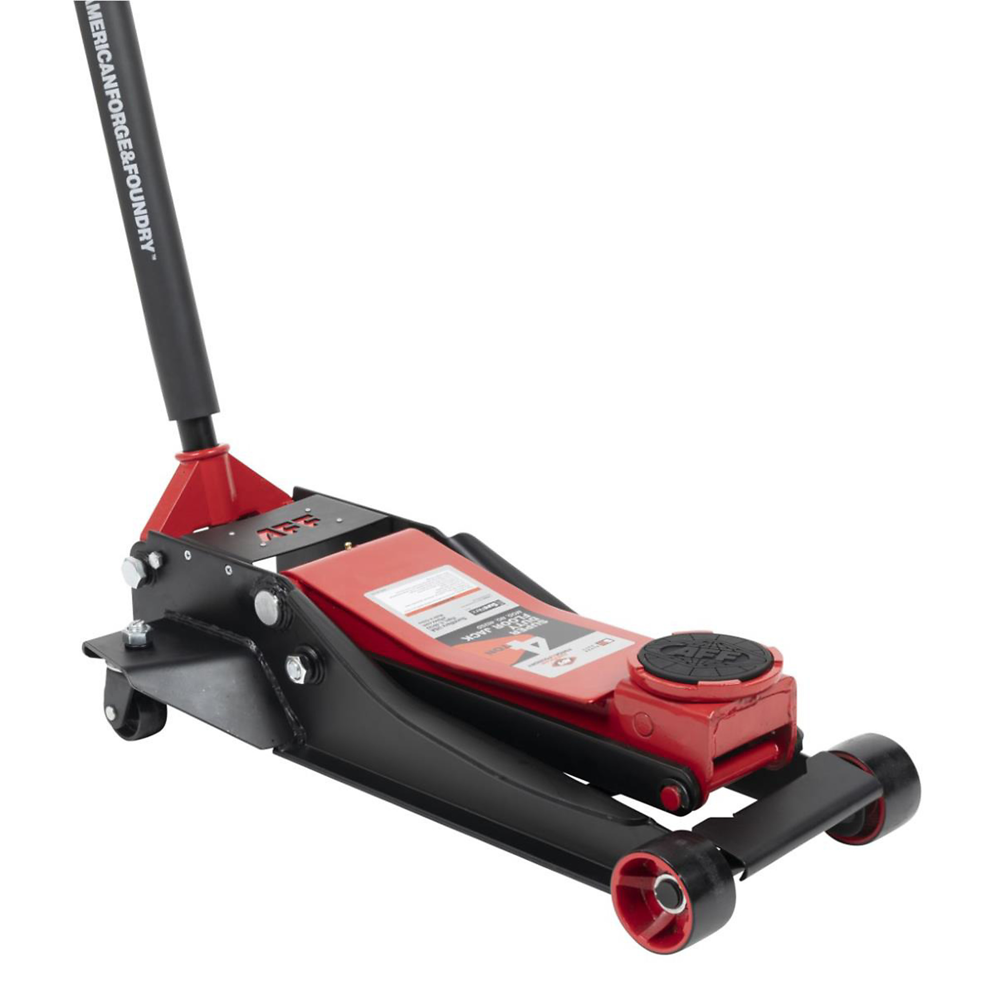 American Forge & Foundry Hydraulic Service Jack — 4-Ton Capacity, 4.1in. to 20.5in. Lift Height, Short Chassis, Lightning Lift, Model# INT402SD