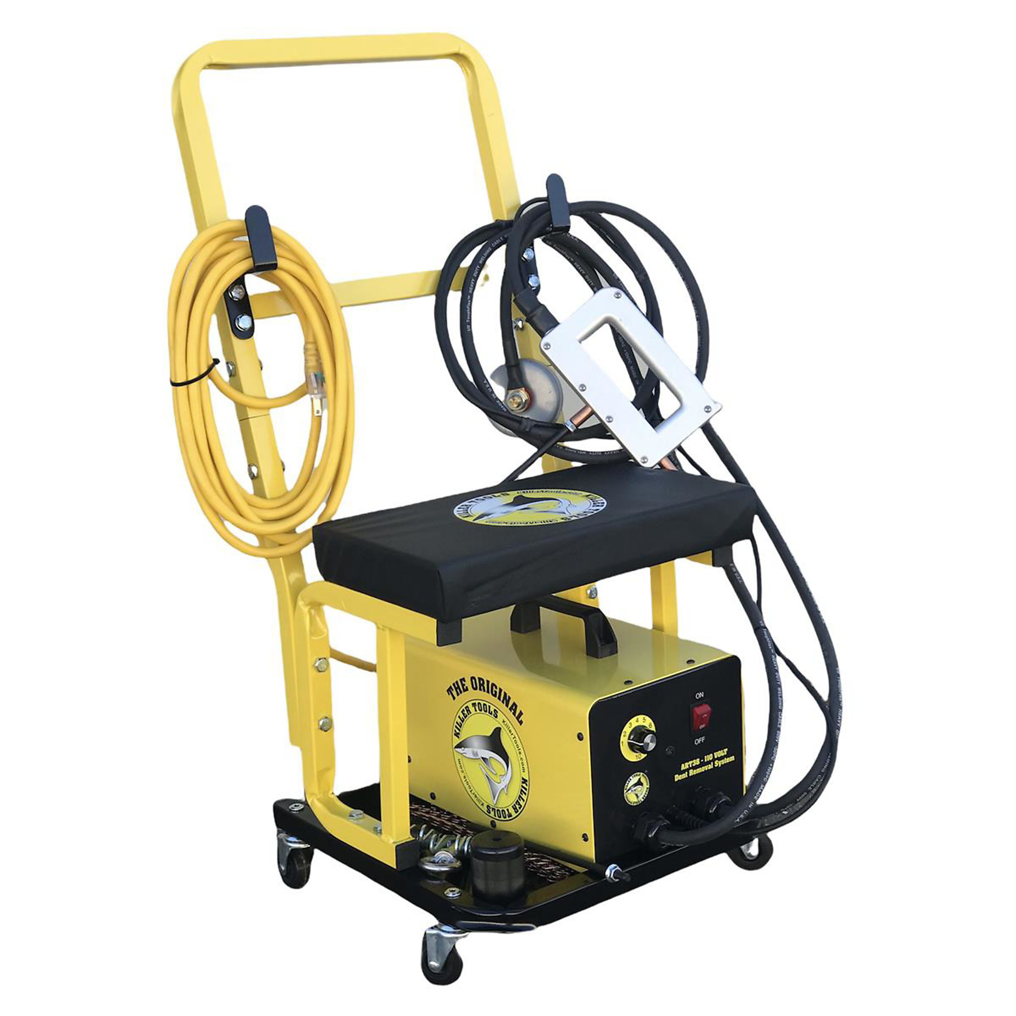Killer Tools Steel Electrode Dent Puller with Ergonomic Seat — Includes Pulling Accessories, Model# KILART38SPECIAL-220