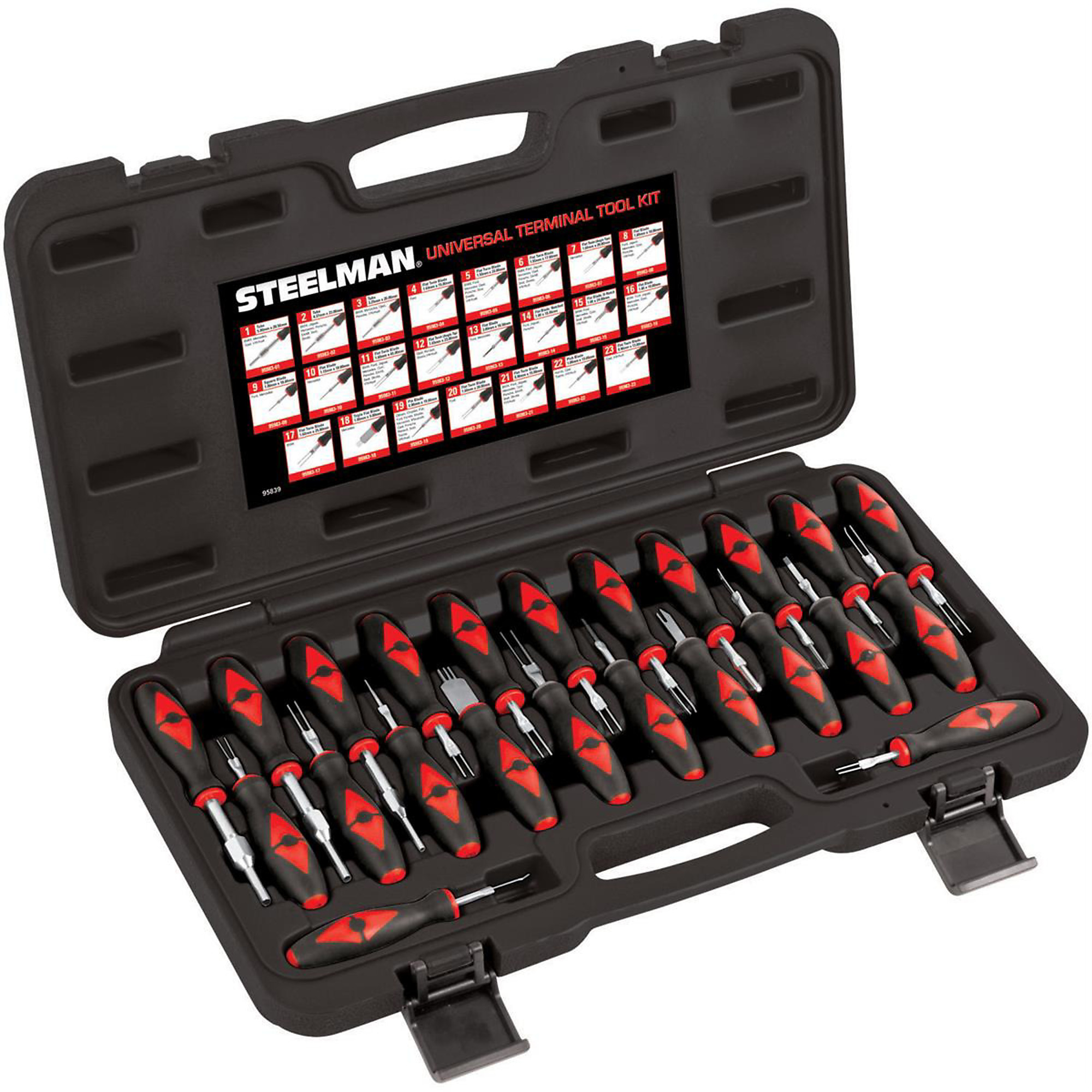 J S Products Steelman Universal Terminal Tool Kit — 23-Piece, Stainless Steel Blades, Model# JSP95839