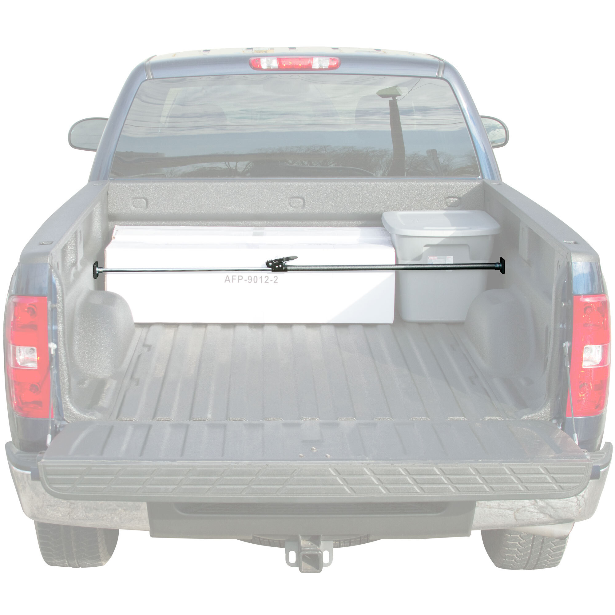 Apex Adjustable Pickup Truck Cargo Bar — 40in. to 70in., Grooved Rubber Ends, Ratchet Lock, Model# CB-4070