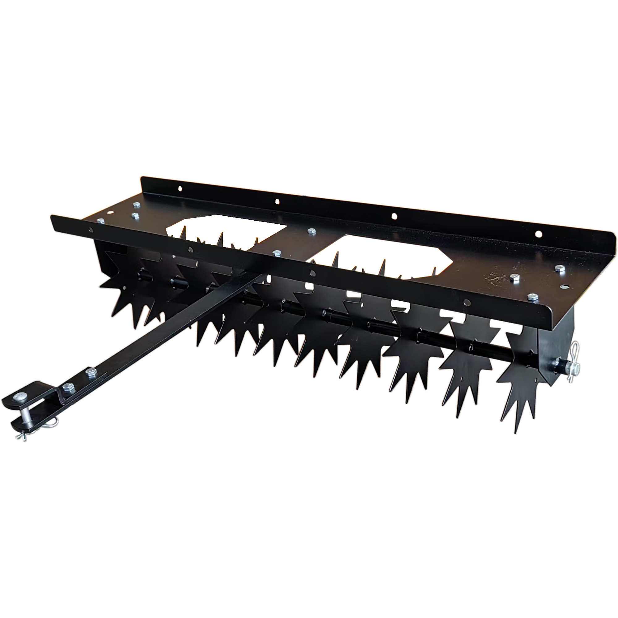 Yard Tuff Spike Aerator — 40in. Width, 10 Spike Wheels, 2in. Penetration, Powder-Coated, Model# YTF-40SATL