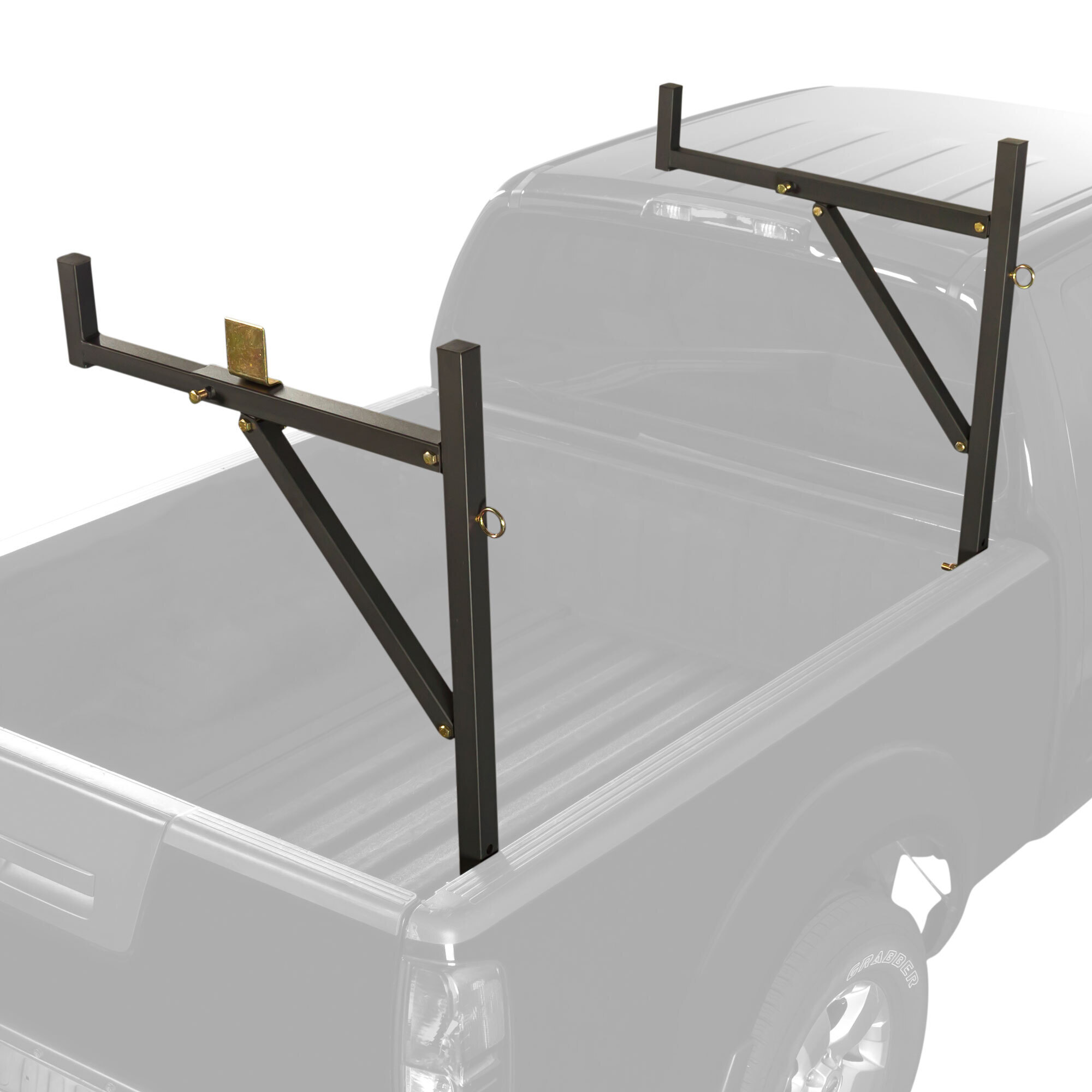 Elevate Outdoor Adjustable Steel Ladder Rack for Pickup Trucks — No Drill, Telescoping Legs, 250-Lb. Capacity, Model# NDSLR