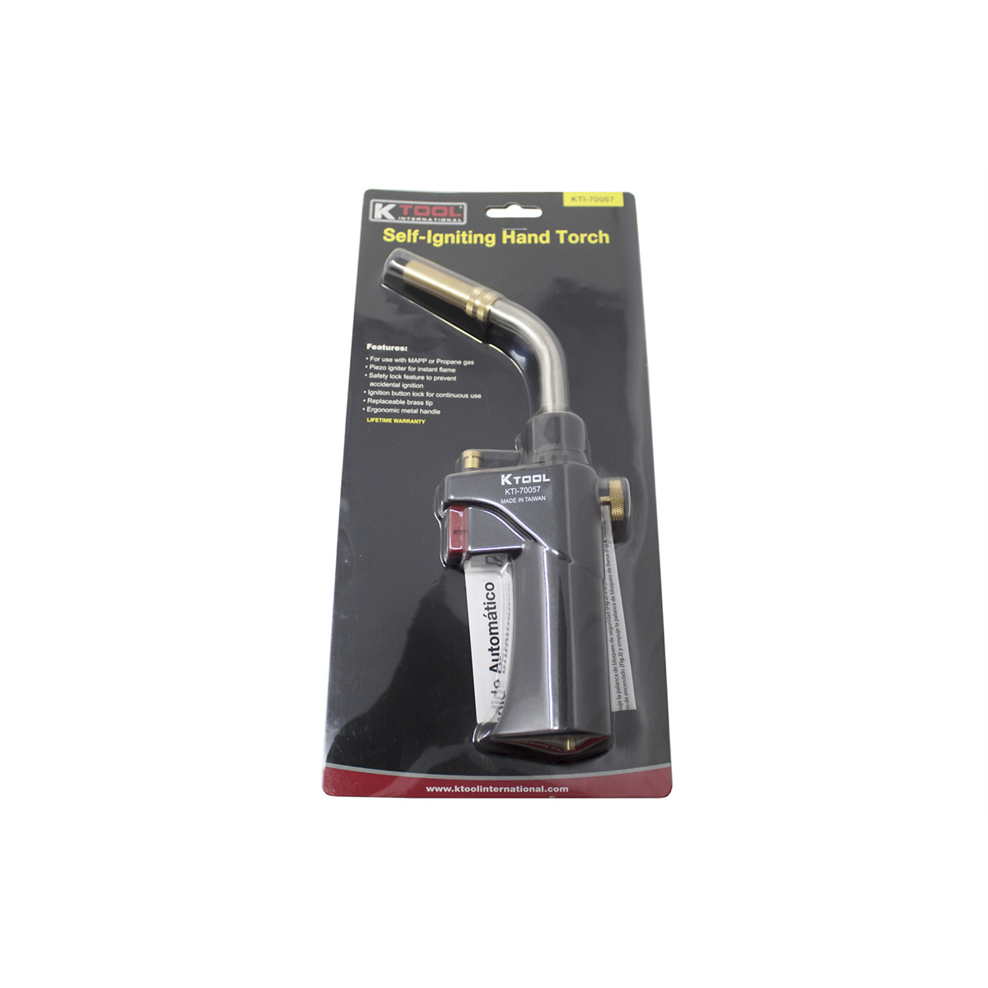 K Tool International Self Igniting Propane Torch Head — Ergonomic