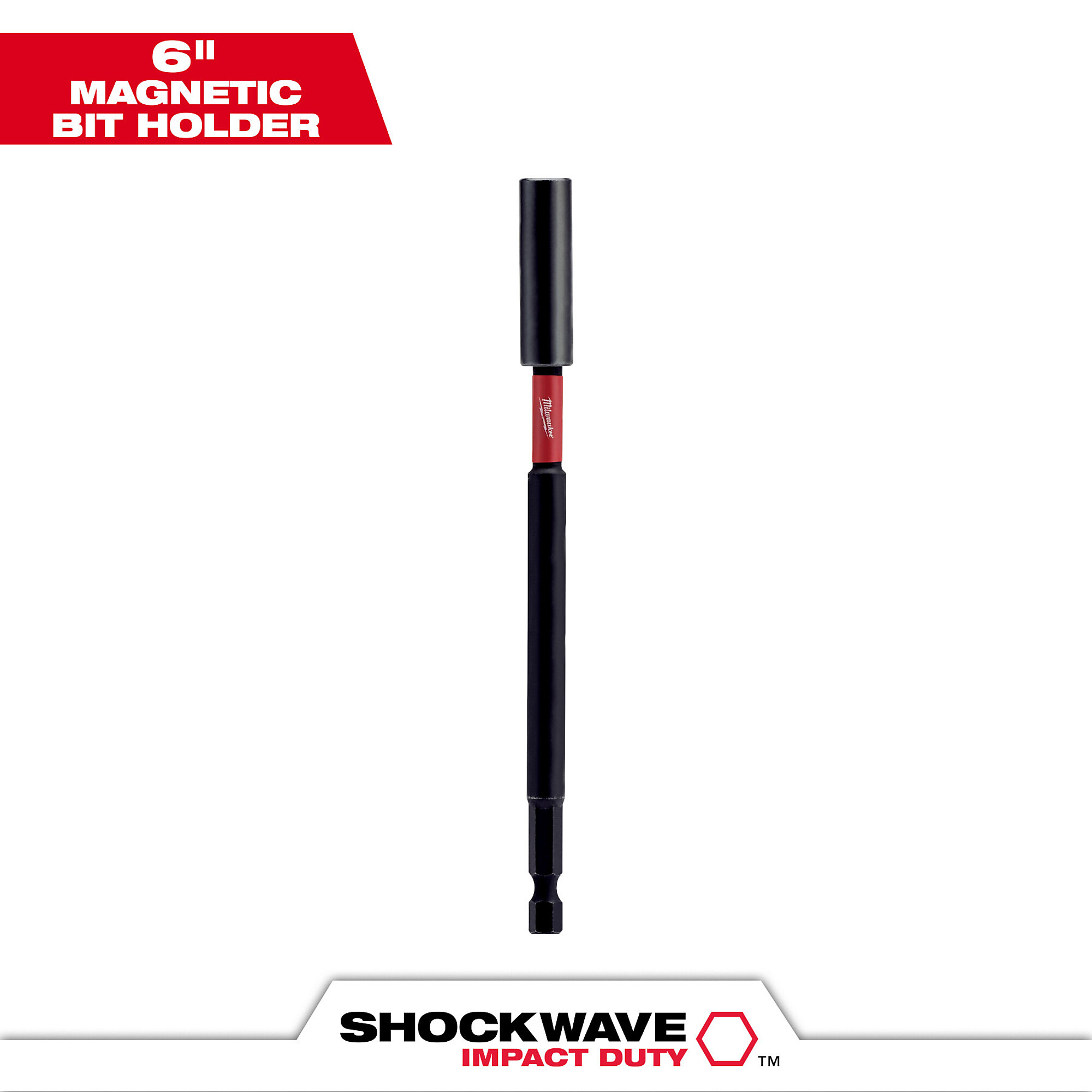 Milwaukee Shockwave Impact Duty Compact Magnetic Bit Tip Holder, 6in., Model# 48-32-4511