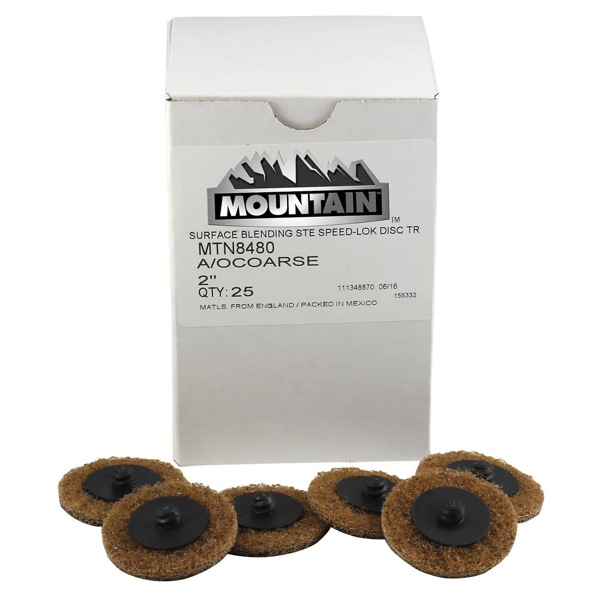 Mountain Disc Surface Prep — 2in., Coarse, 25,000 RPM, 25 Pcs, Model# MTN8480