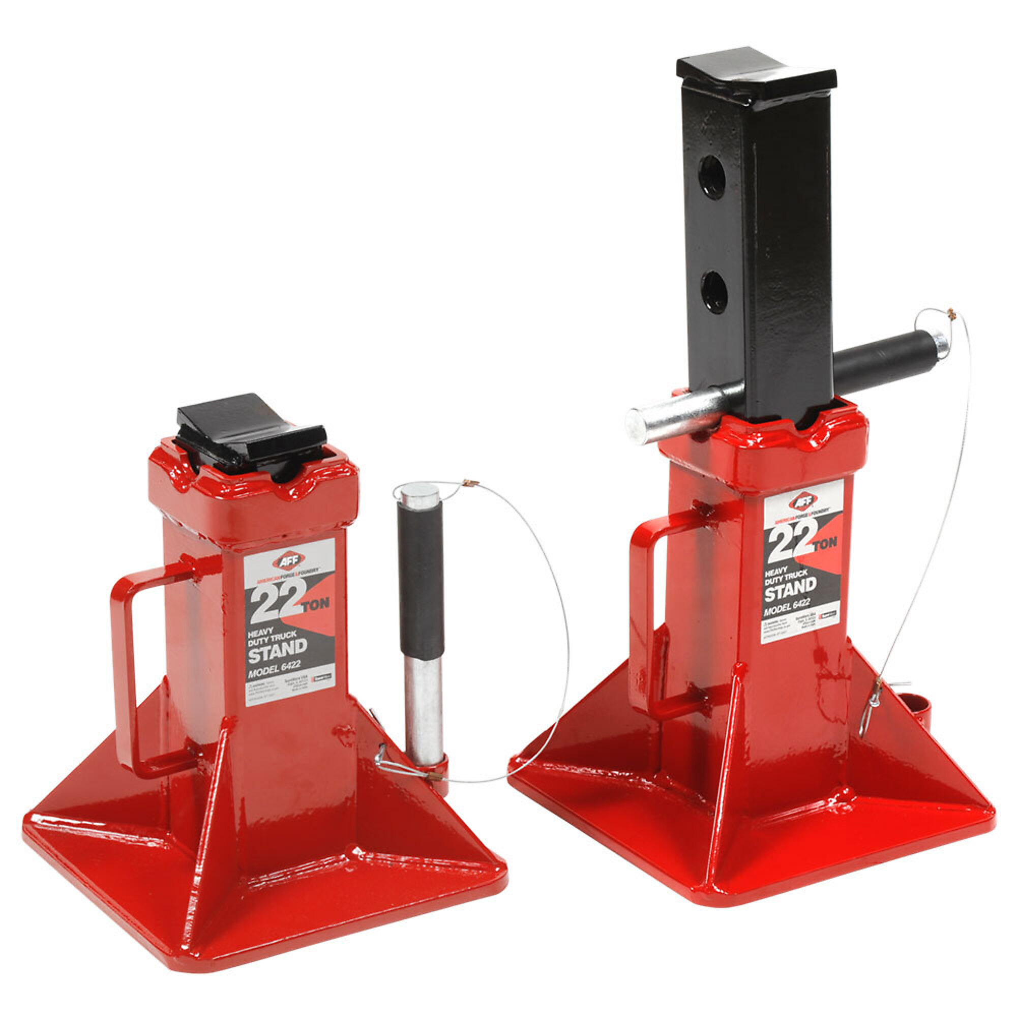 American Forge & Foundry - Jack Stands - 22 Ton Capacity - Pin Style ...