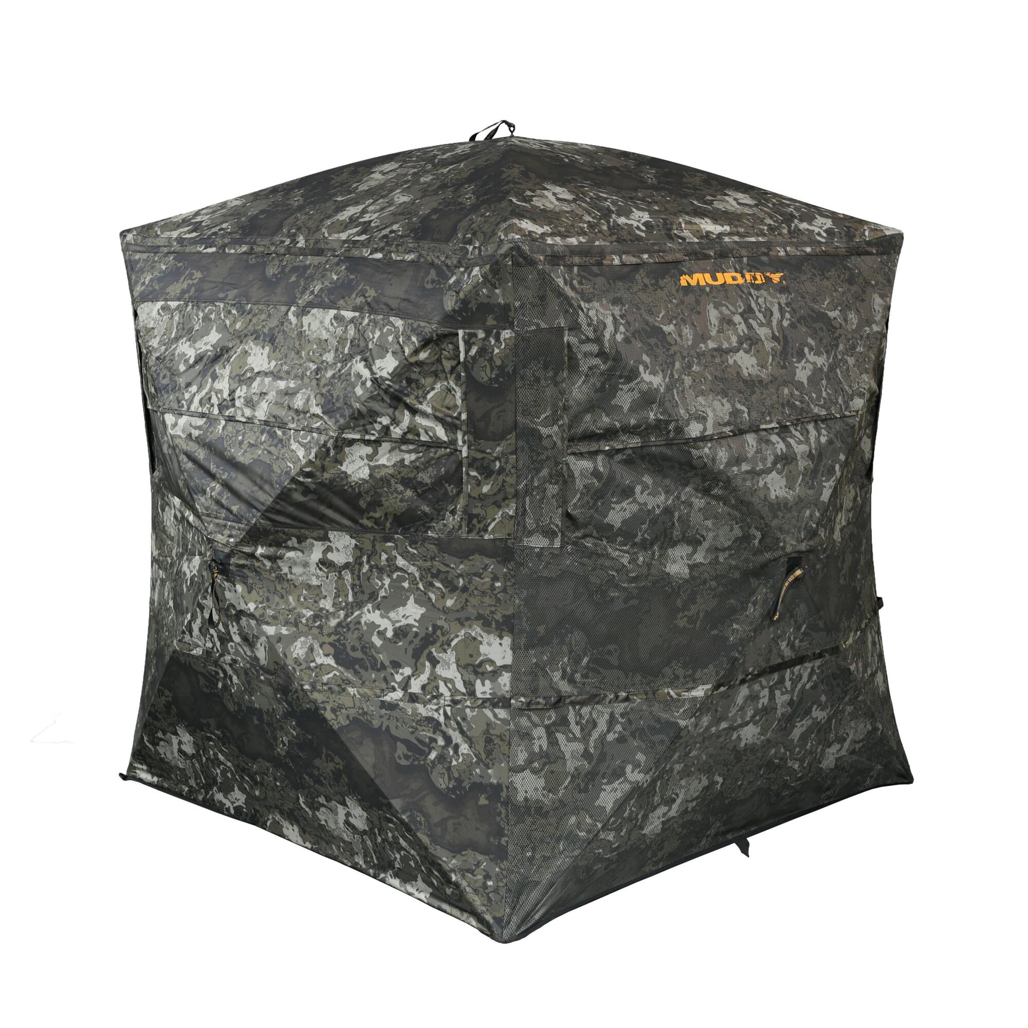 Muddy Prevue Evo Max Ground Blind — VCG Camo, Evo Mesh, 180-Degree Panoramic Windows, Water-Resistant, Model# MUD-PVEVOMX-VCG