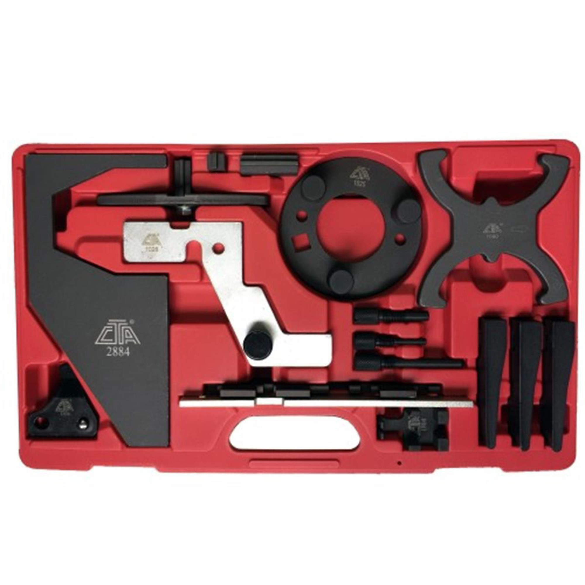 CTA Manufacturing Ford/Mazda Timing Tool Kit — Services 1.4L to 3.5L Engines, Includes Cam Locking Plate and Flywheel Holder, Model# CTA5063