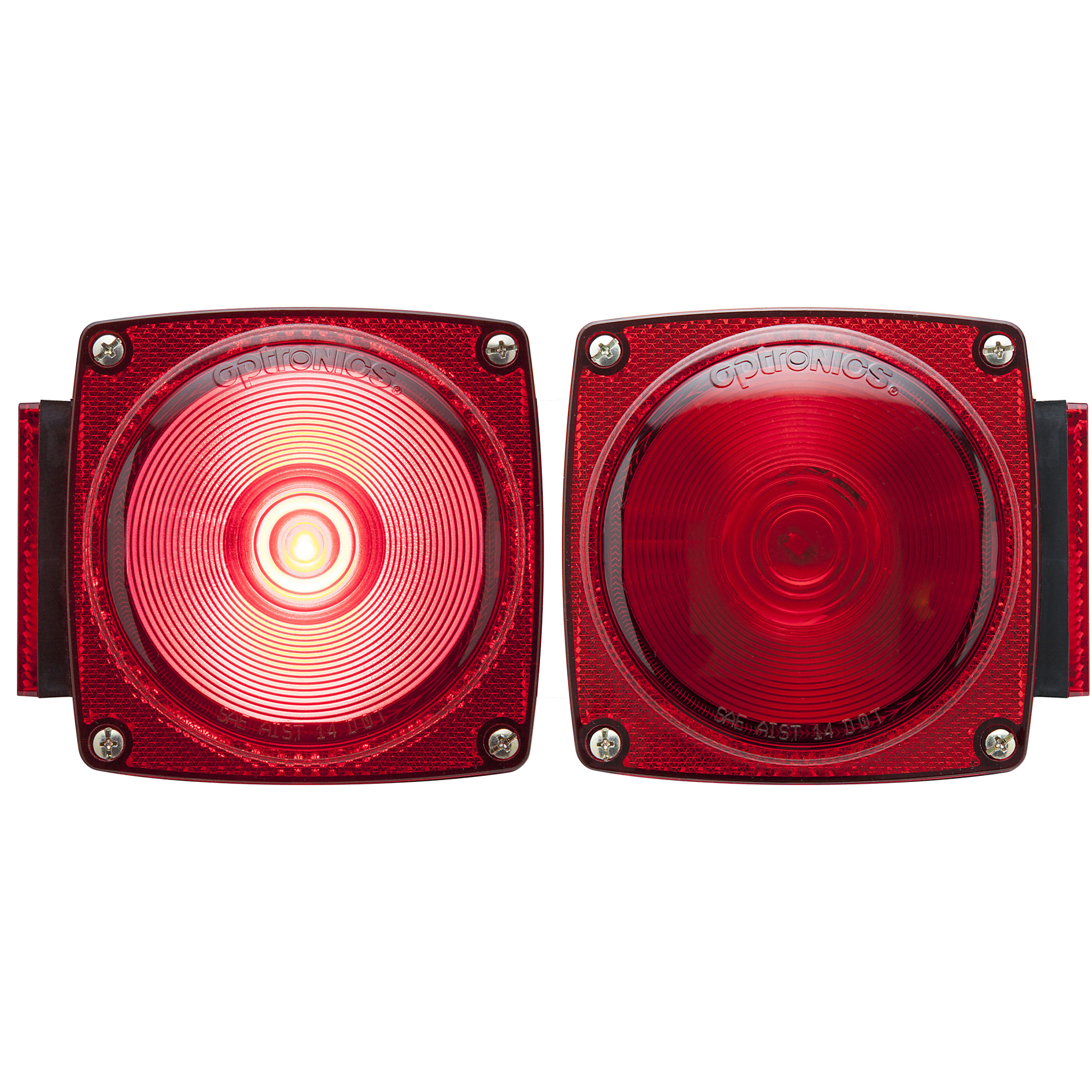 1-LED RED STUD MOUNT COMBO TAIL LIGHT SET