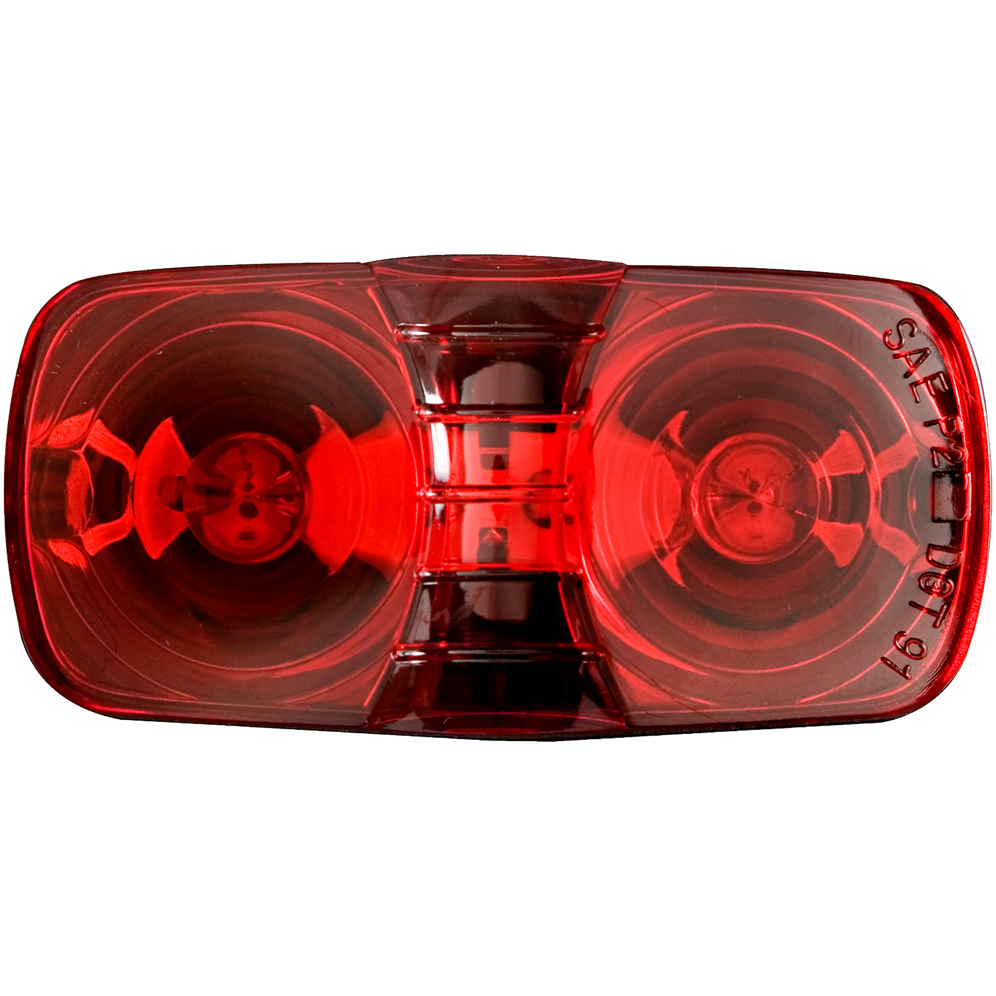 RED DUAL BULB BULLSEYE STYLE MARKER LIGHT
