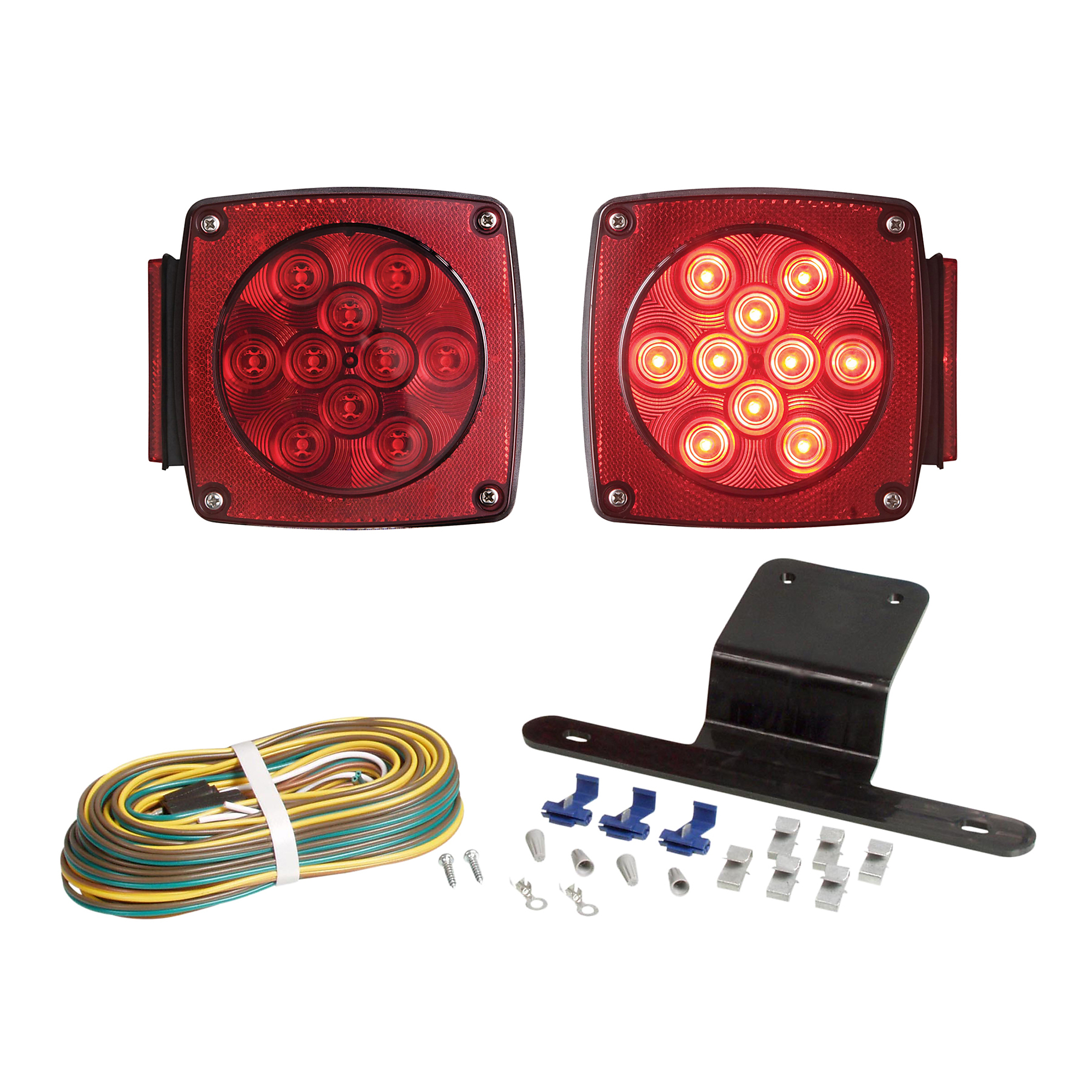 7-LED RED STUD MOUNT COMBO TAIL LIGHT KIT