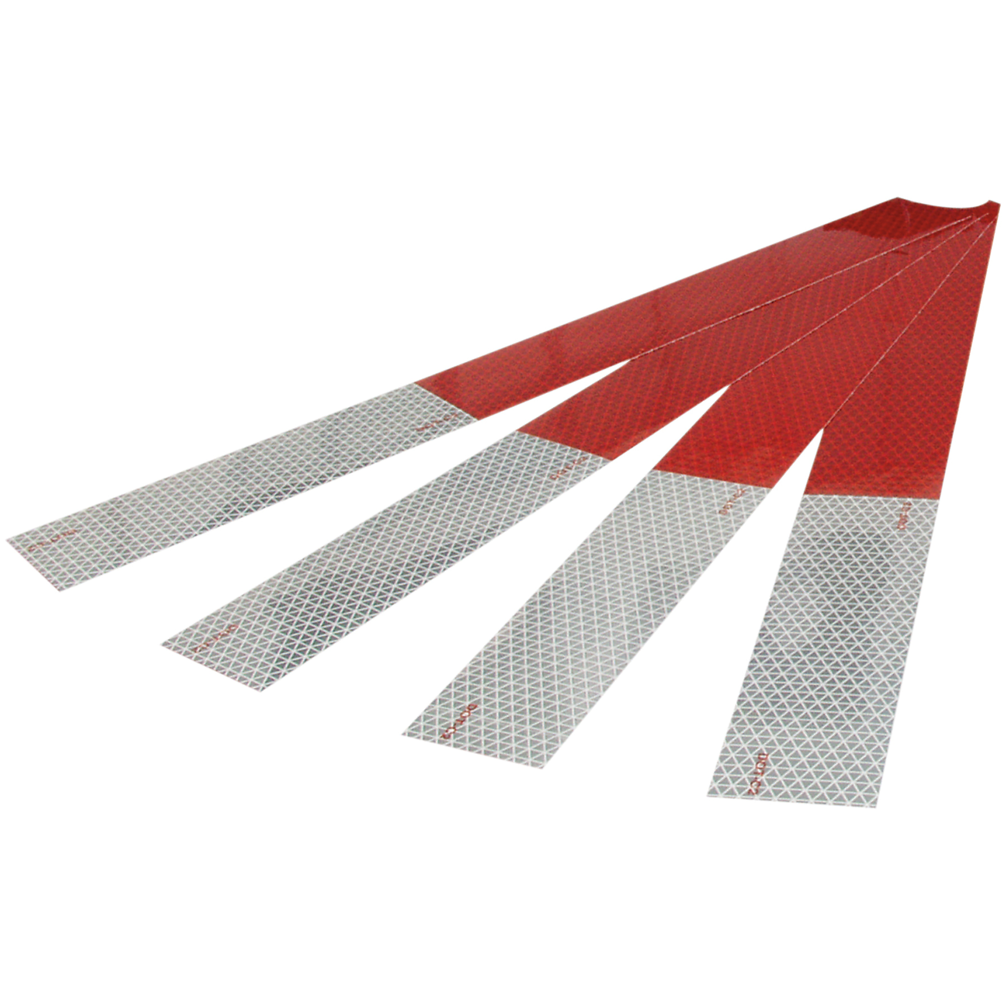 11"RED/"WHITE 4-STRIP VEHICLE CONSPICUITY TAPE