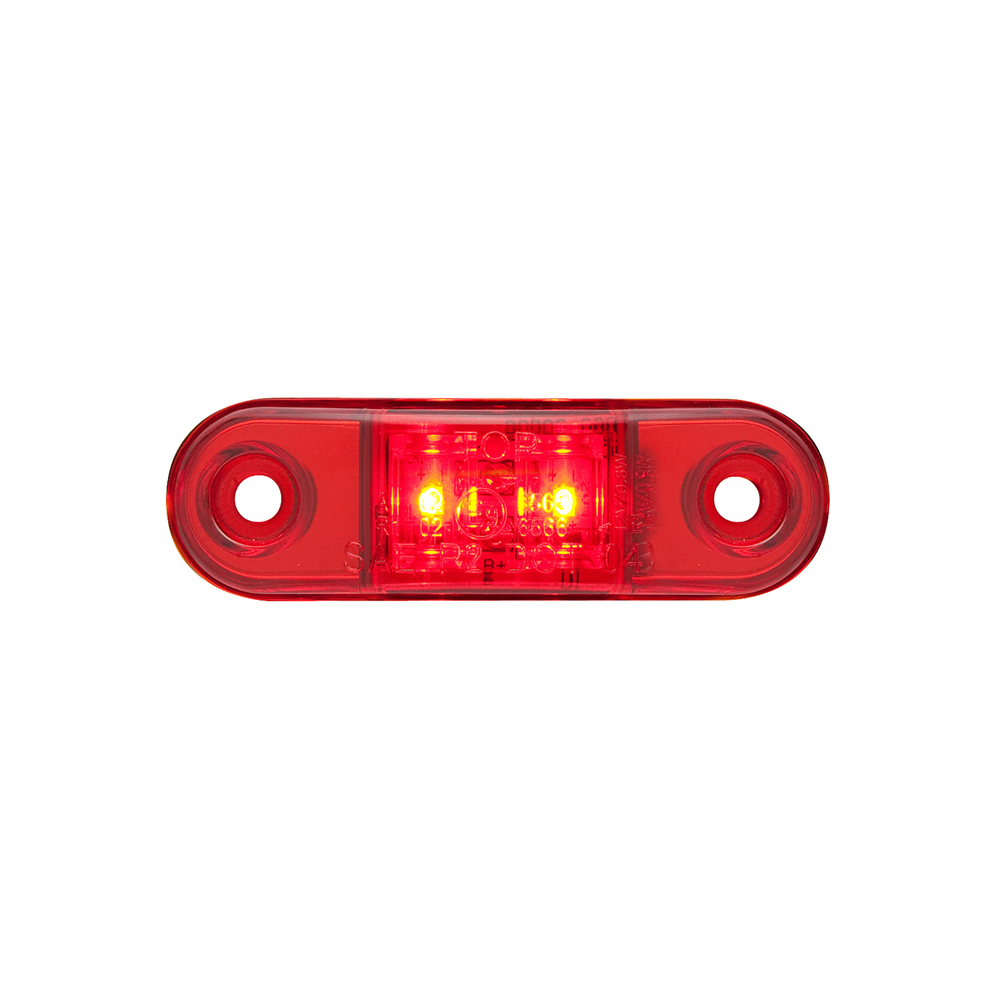 2-LED RED SURF MOUNT OBLONG MARKER LIGHT