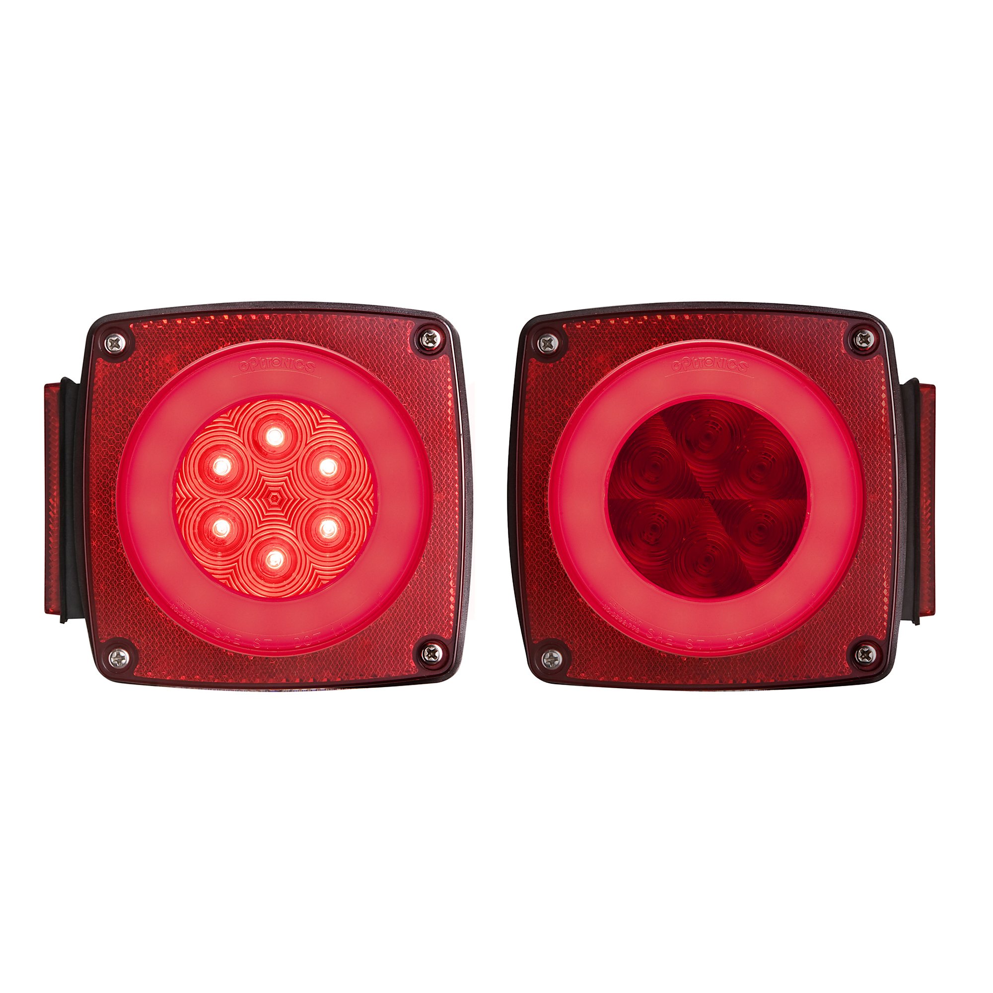 GLOLIGHT 25LED RED STUD MOUNT COMBO TAIL LIGHT SET