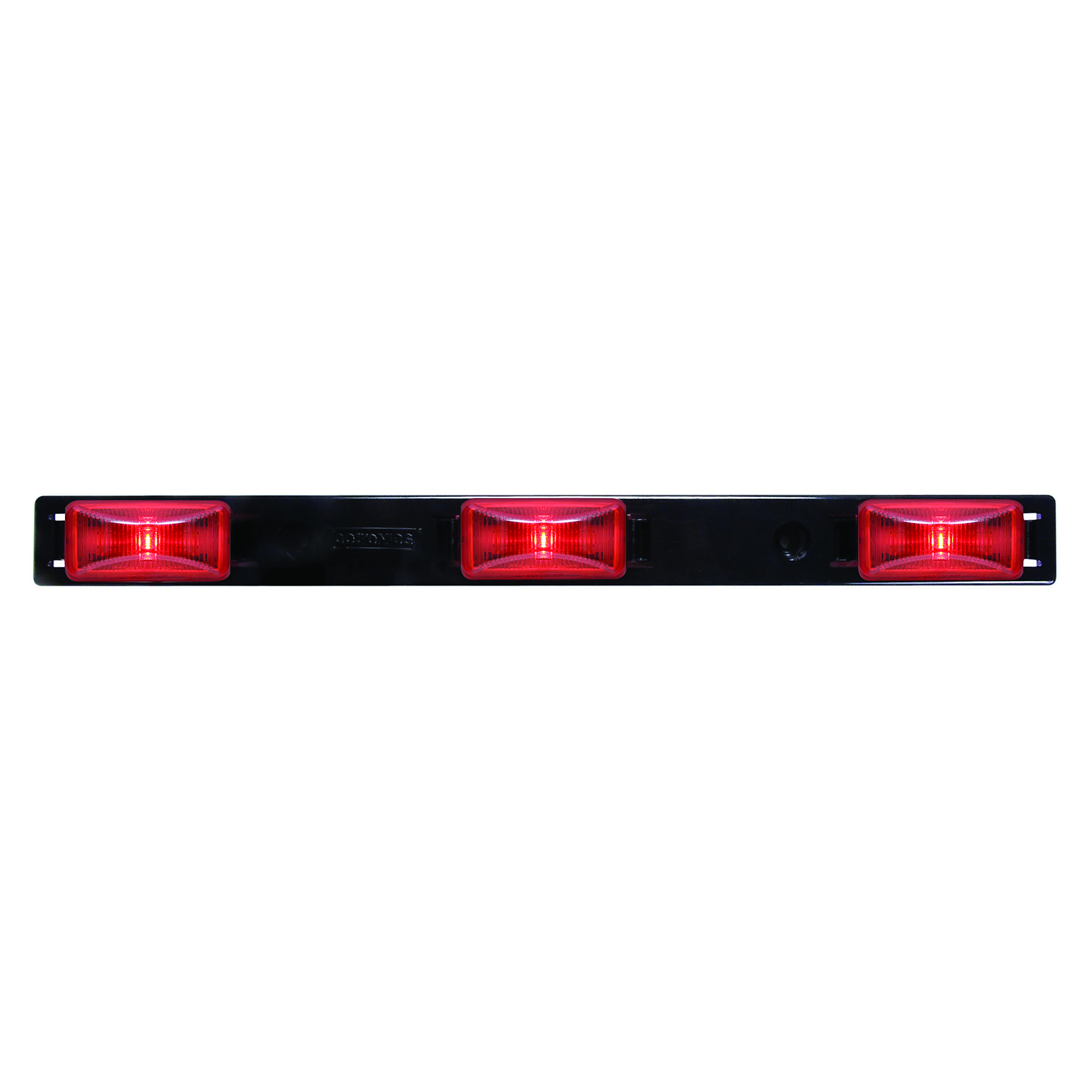 3-LED RED IDENTIFICATION LIGHT BAR WITH BLACK BASE