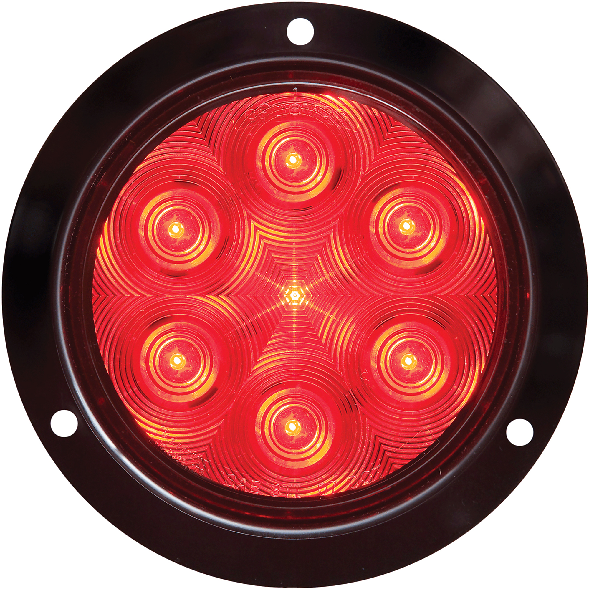 7-LED 4" RED FLANGE MOUNT STOP/TURN/TAIL LIGHT