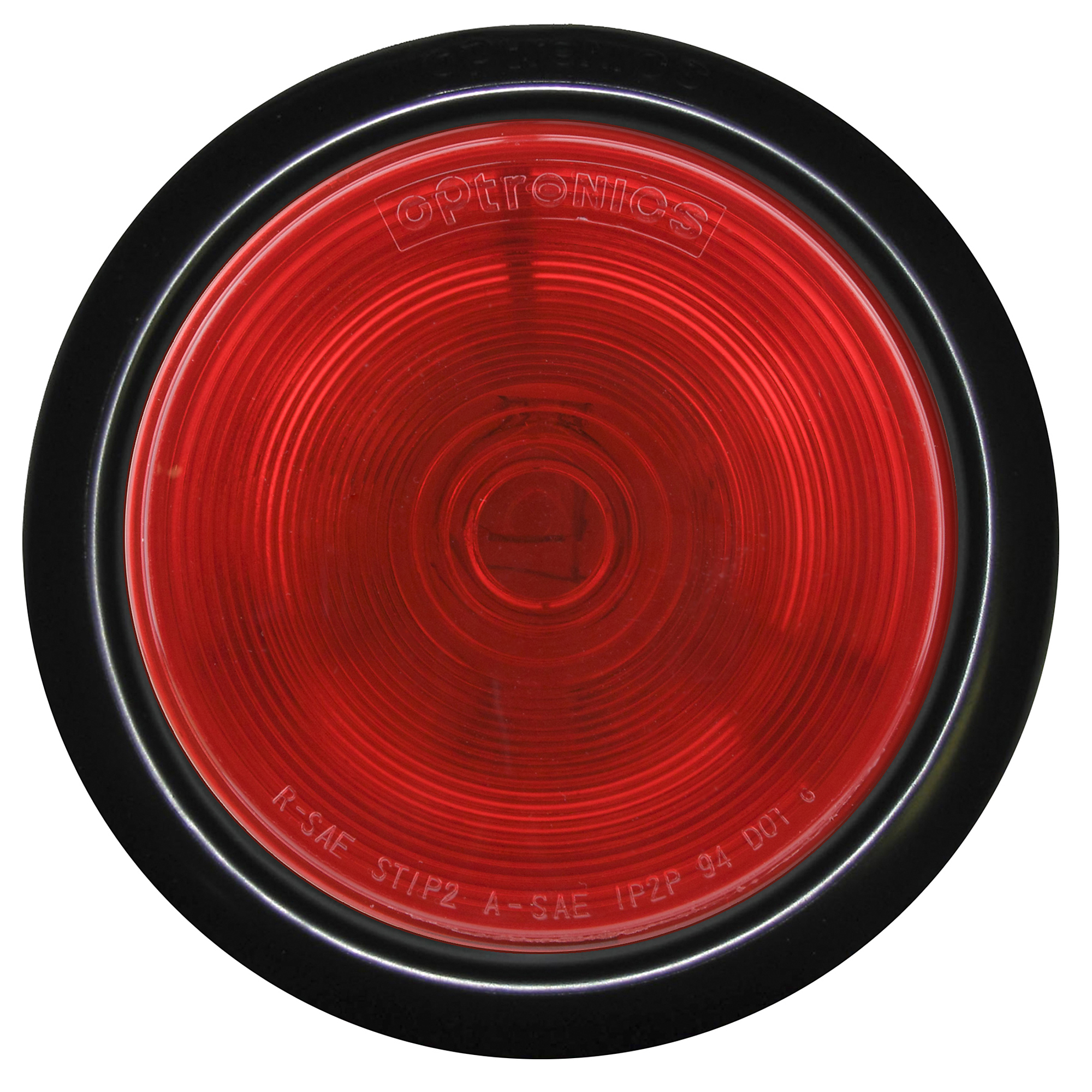 4" RED STOP/TURN/TAIL LIGHT KIT W/GROMMET&PLUG
