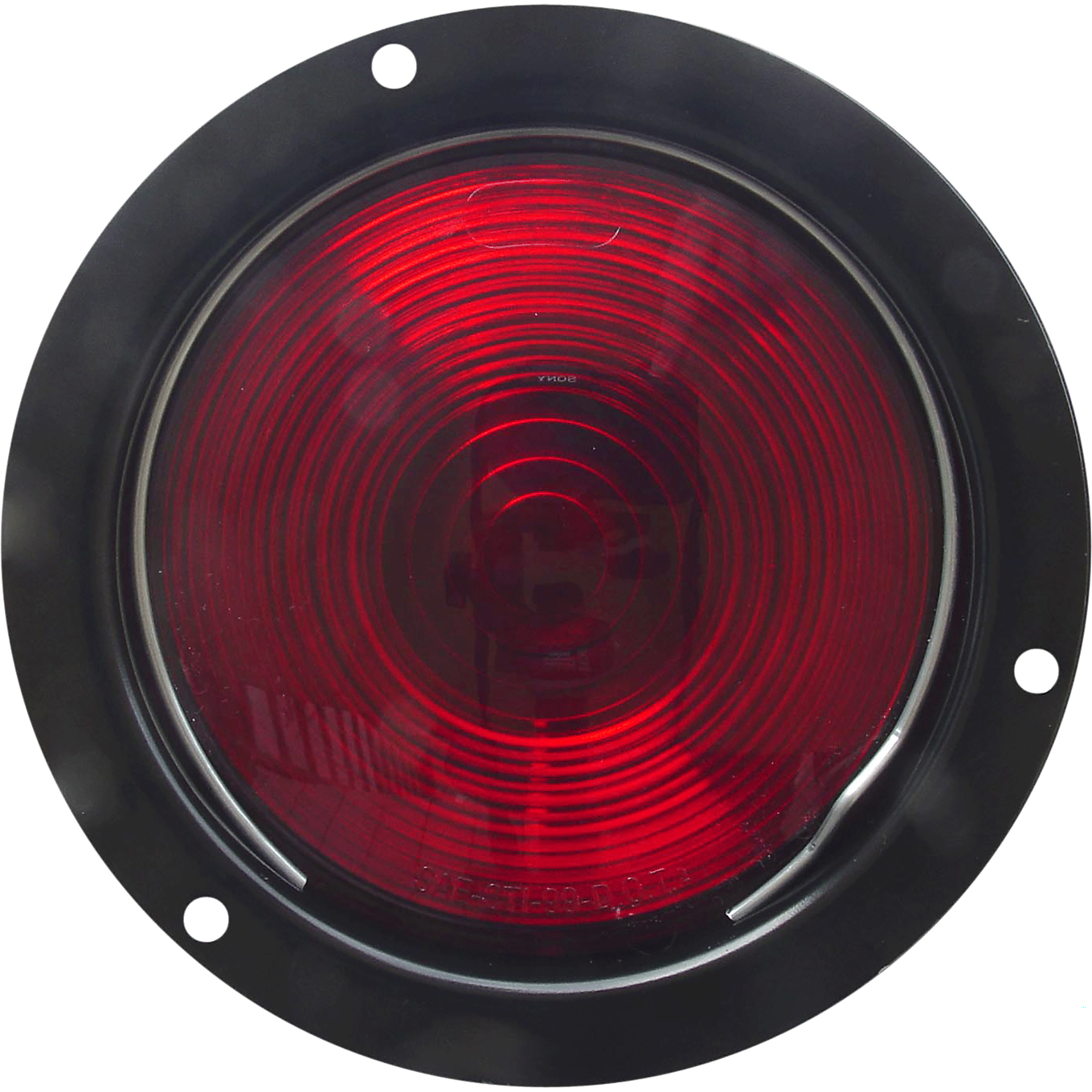 4" STEEL HOUSING BLK FLANGE MNT RED TAIL LIGHT