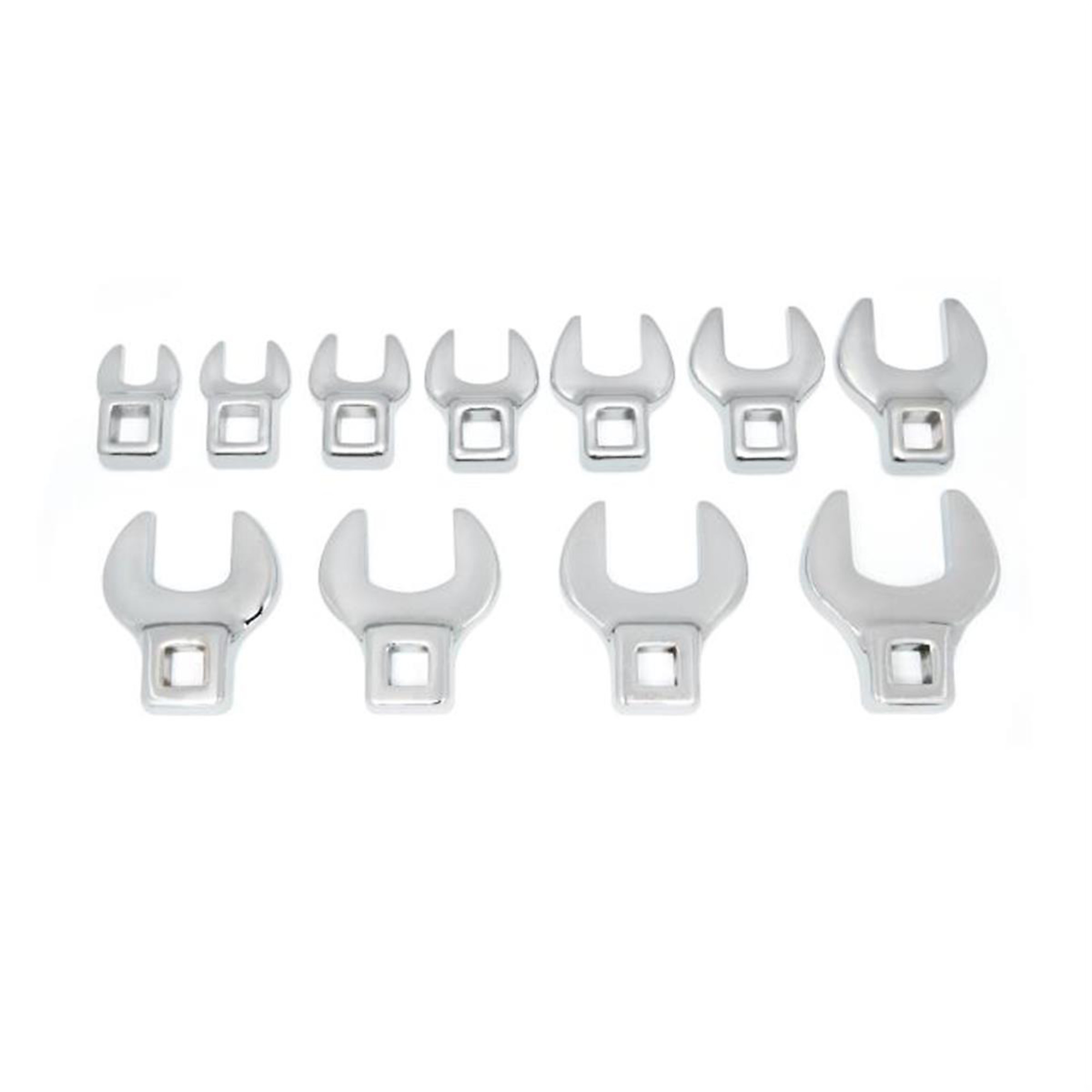 GearWrench 11-Piece SAE Crowfoot Wrench Set — 3/8in. Drive, Full Polish Chrome, Model# KDT81908