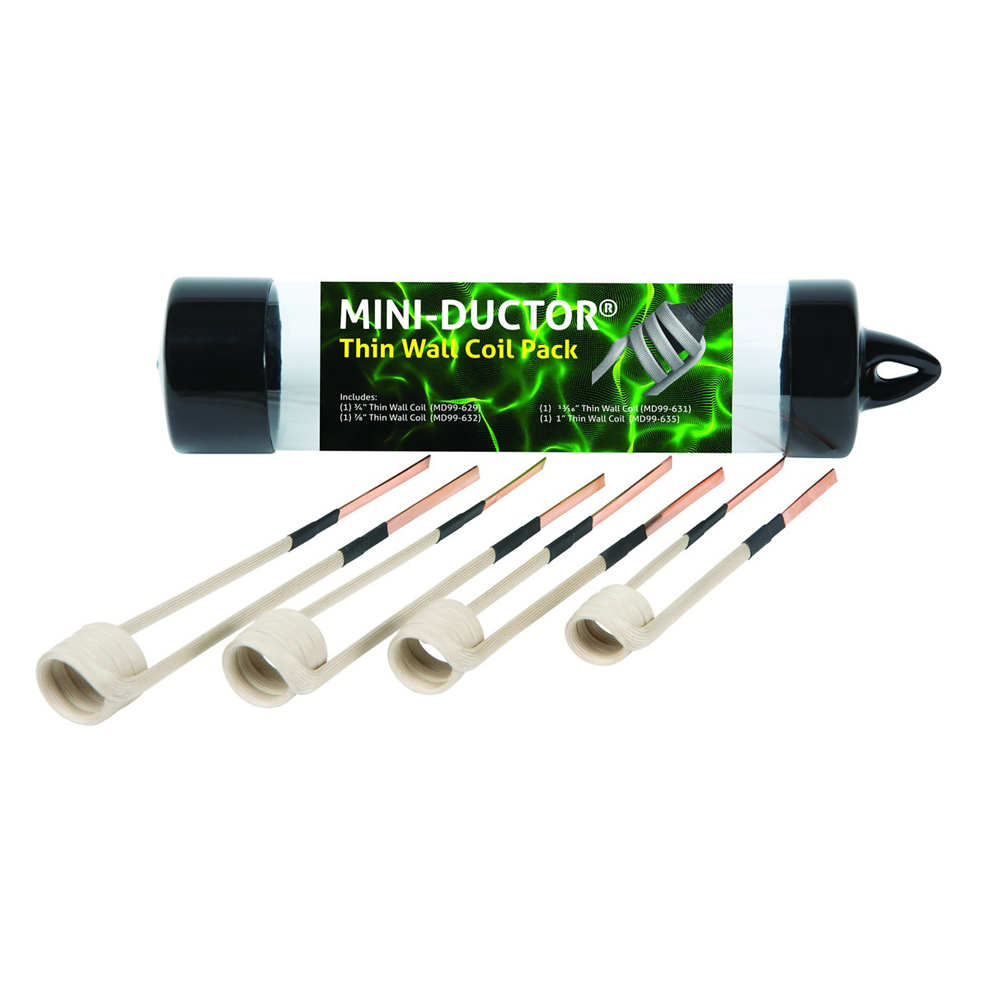 Induction Innovations Mini-Ductor Thin Wall Coil Pack — 4 Pcs, Compact Storage Tube, Model# IDIMD99-644