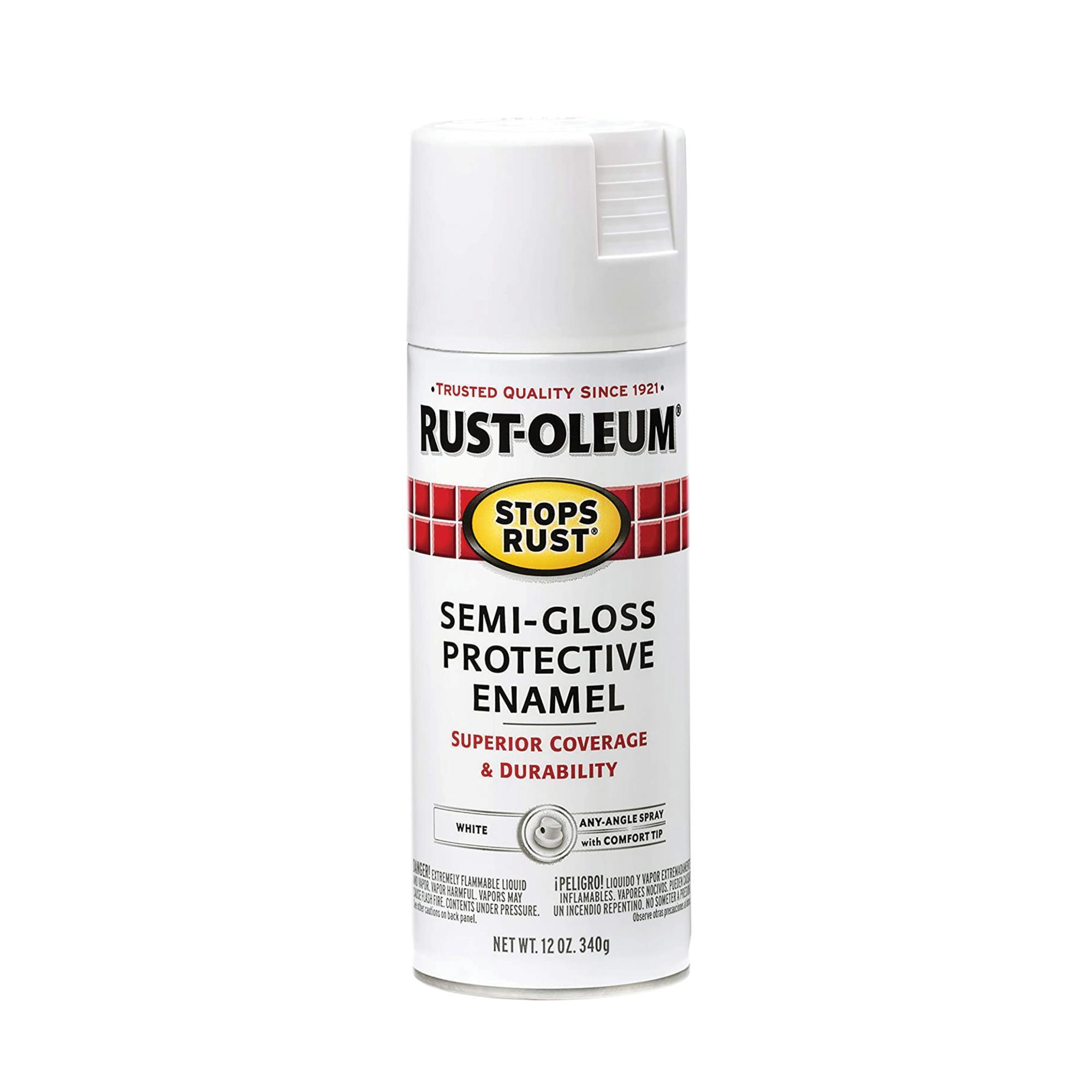 Rust-Oleum Stops Rust Protective Enamel Spray Paint — 12-Oz. Cans, Semi-Gloss White, 6 Pk, Model# 7797830DS