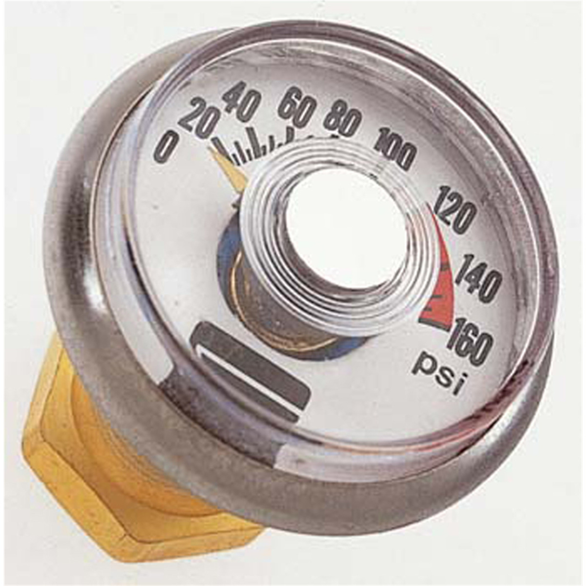 Haltec Large Bore Cap Gauge — 0-160 PSI, 5 Lb. Increments, Model# HALN-1510