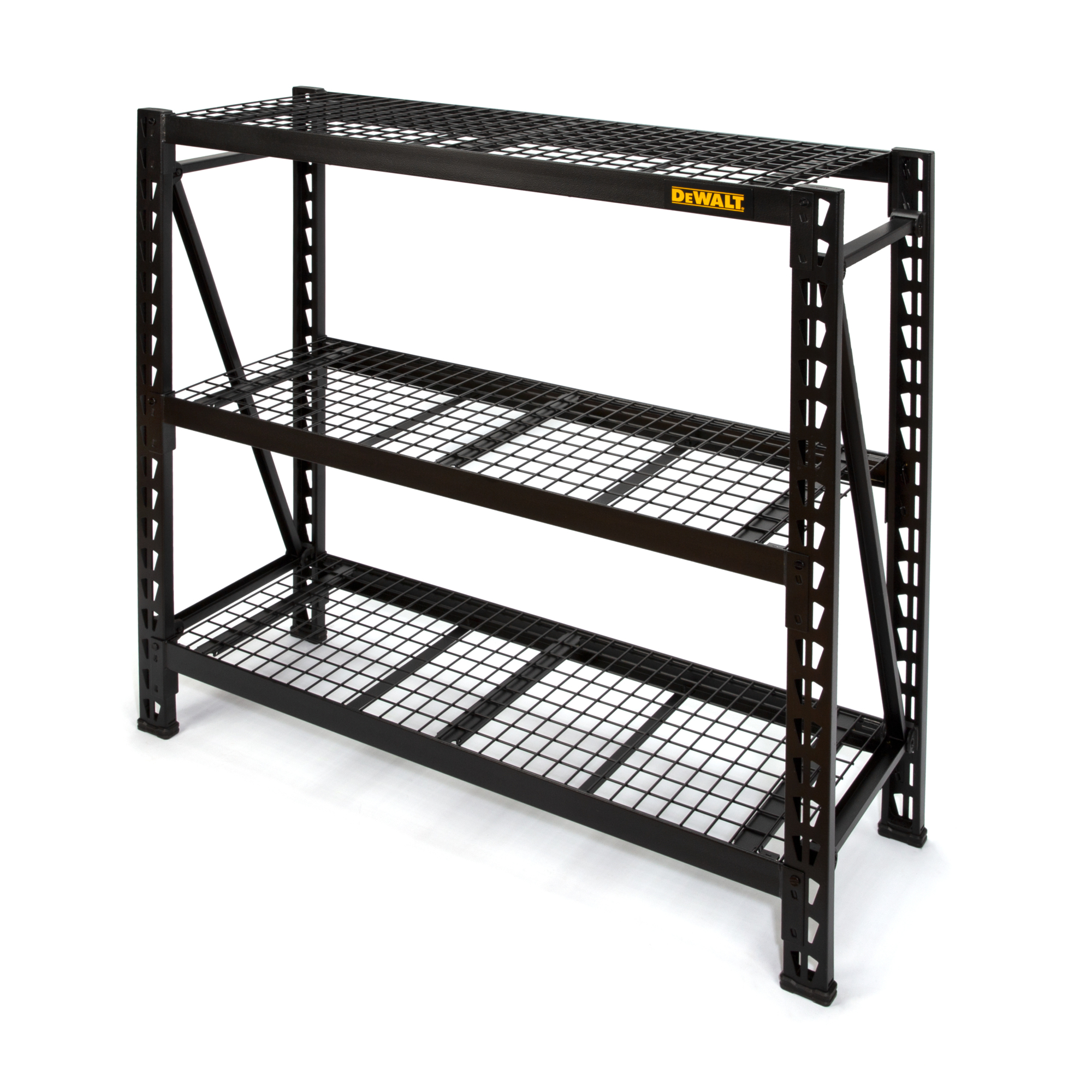 DeWALT Industrial Storage Rack — 4ft. Tall, 3 Shelves, Steel Wire Deck, 4500-Lb. Capacity, Model# DXST4500BLK-W