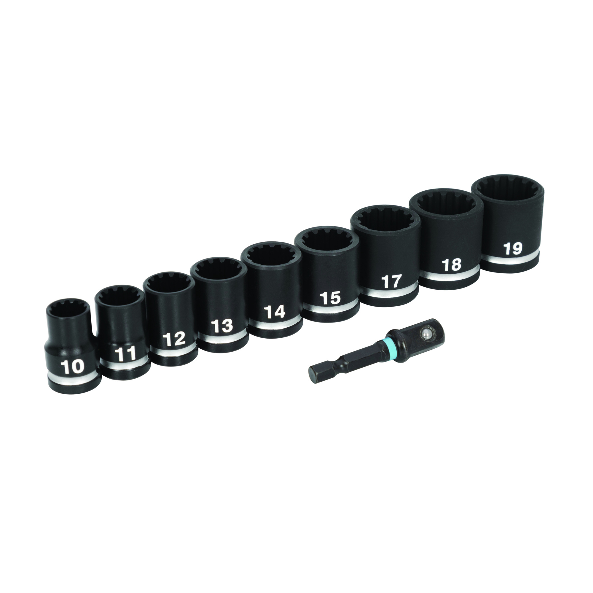 Spyder 10-Piece 3/8in. Drive Metric Impact Socket Set with Adapter — Spline-Drive Design, Model# 19703