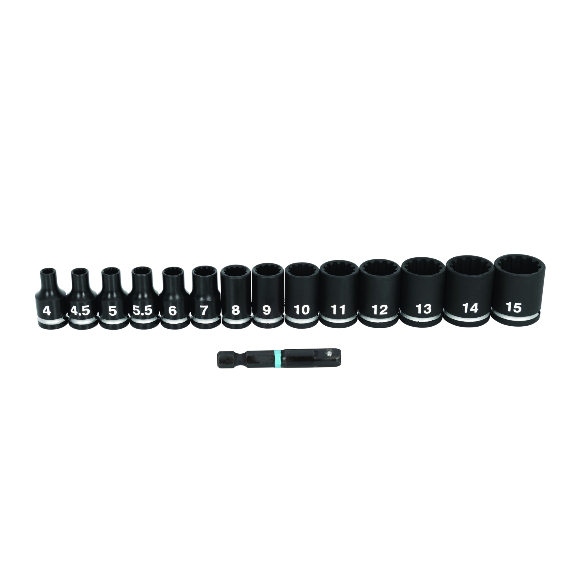 Spyder 15-Piece Metric Shallow Impact Socket Set — 1/4in. Drive, Spline-Drive Design, Model# 19714