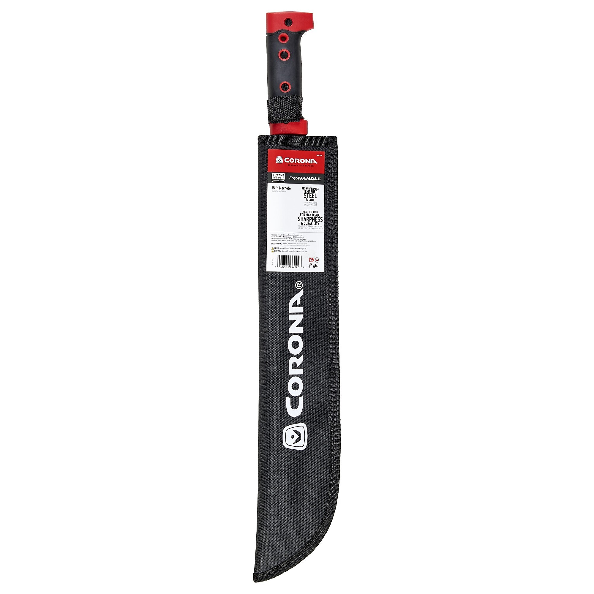 Corona ErgoHandle Machete, 18 in. with Nylon Sheath MA13161