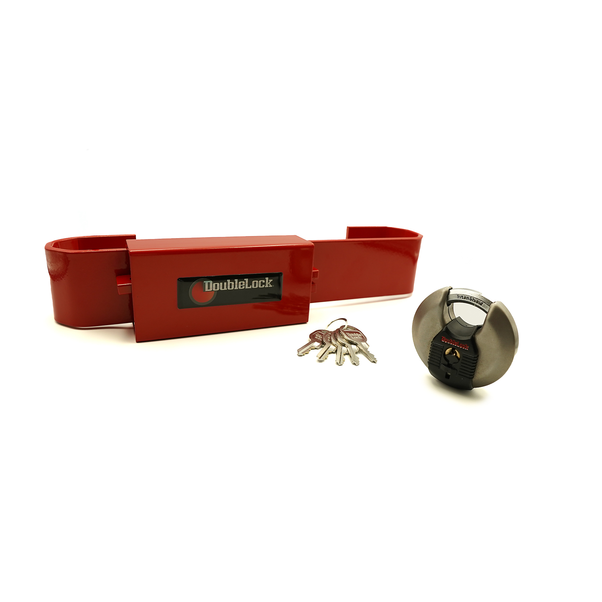 DoubleLock USA Ox Container Lock — Includes Discus Padlock, Tamper-Resistant, 7.05 lbs, Model# 080-150A