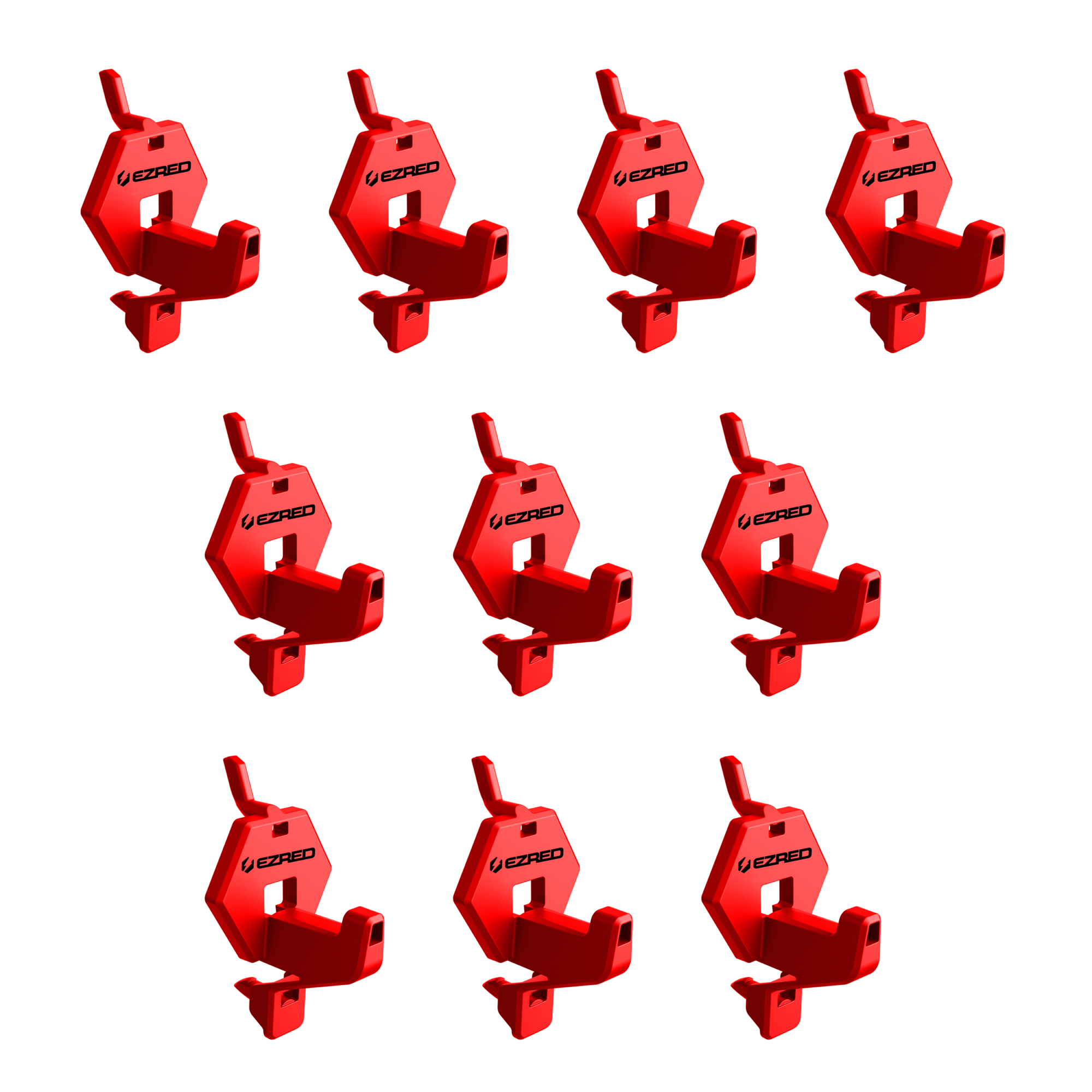EZRED Universal Peg Board Hooks- 10 pk