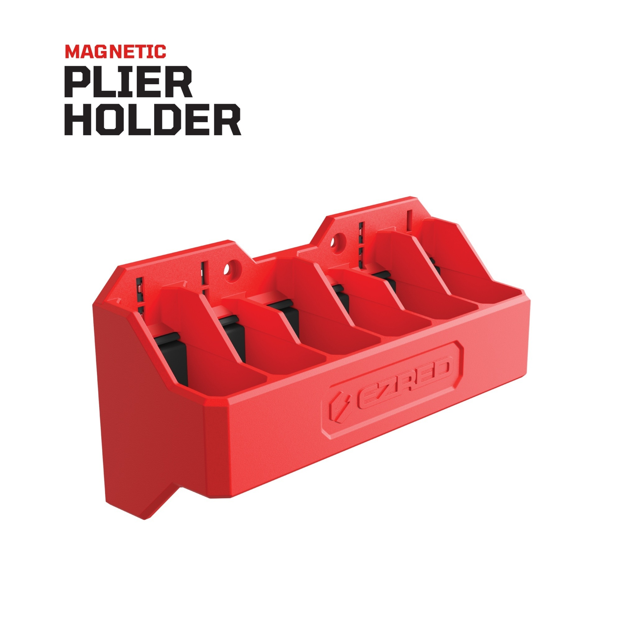 EZRED Magnetic Plier Holder holds 6 pliers neatly & securely
