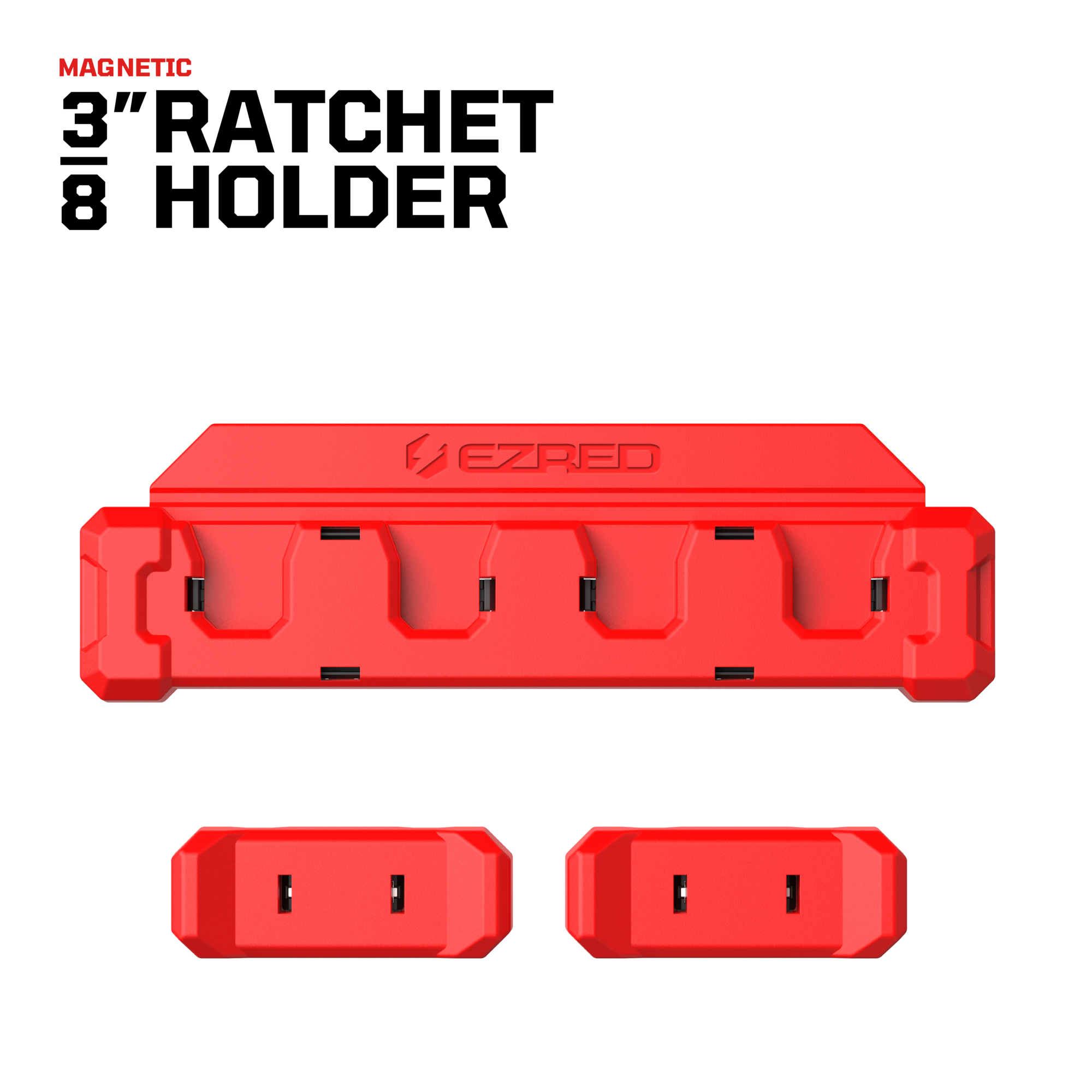 EZRED Magnetic Ratchet Holder mounts on metal for fast tool access