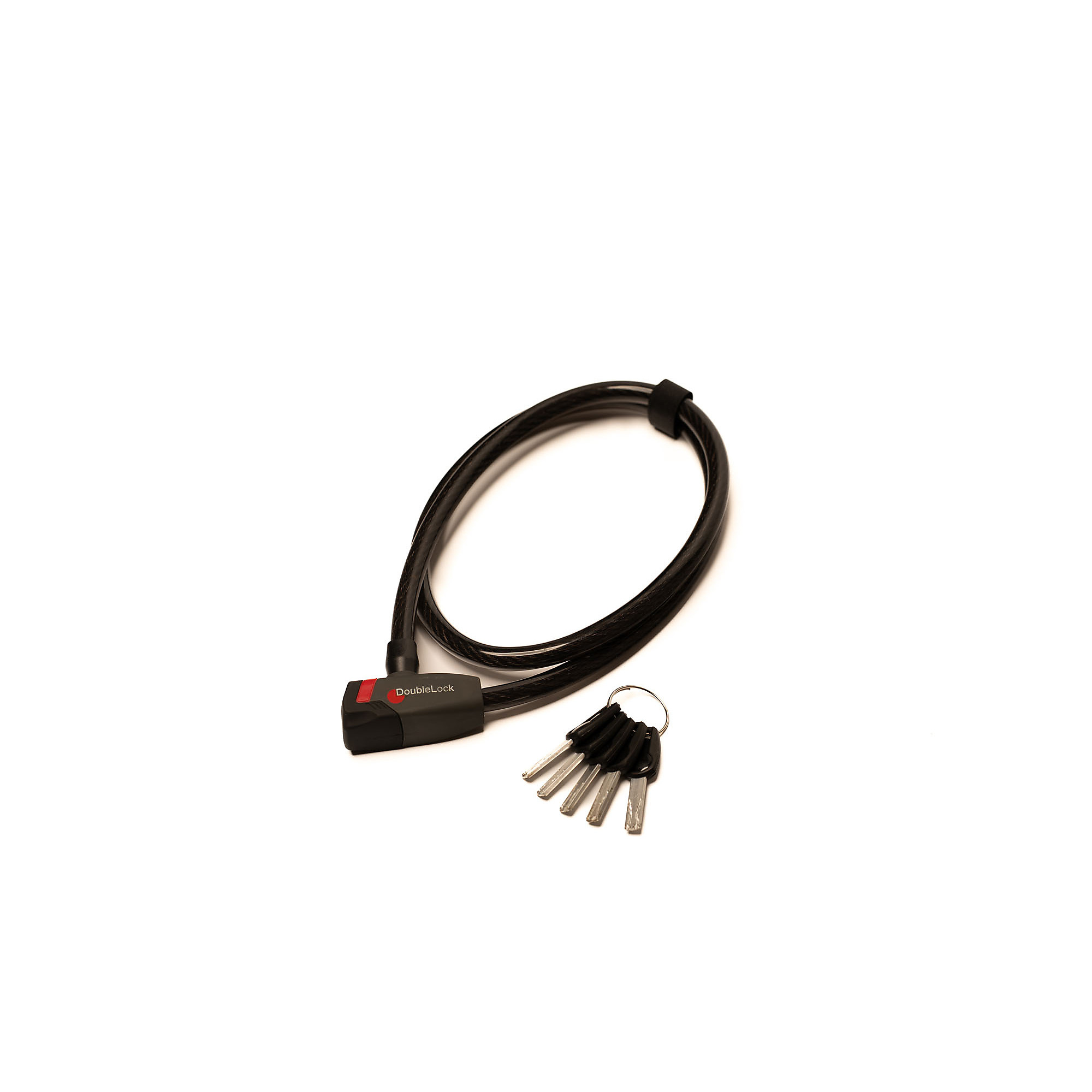 DoubleLock USA Panther Cable & Key Lock — Heavy-Duty Braided Steel, 120cm x 12mm, Model# 220-300A