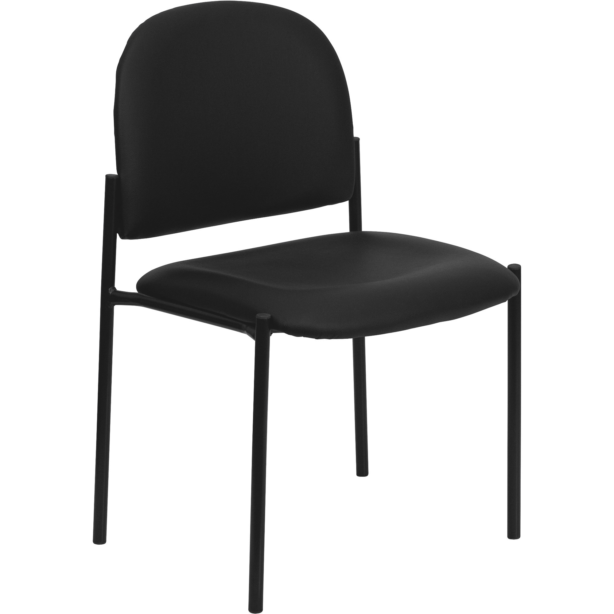 Flash Furniture Vinyl Stacking Side Chair, Black, Model# BT5151VINYL