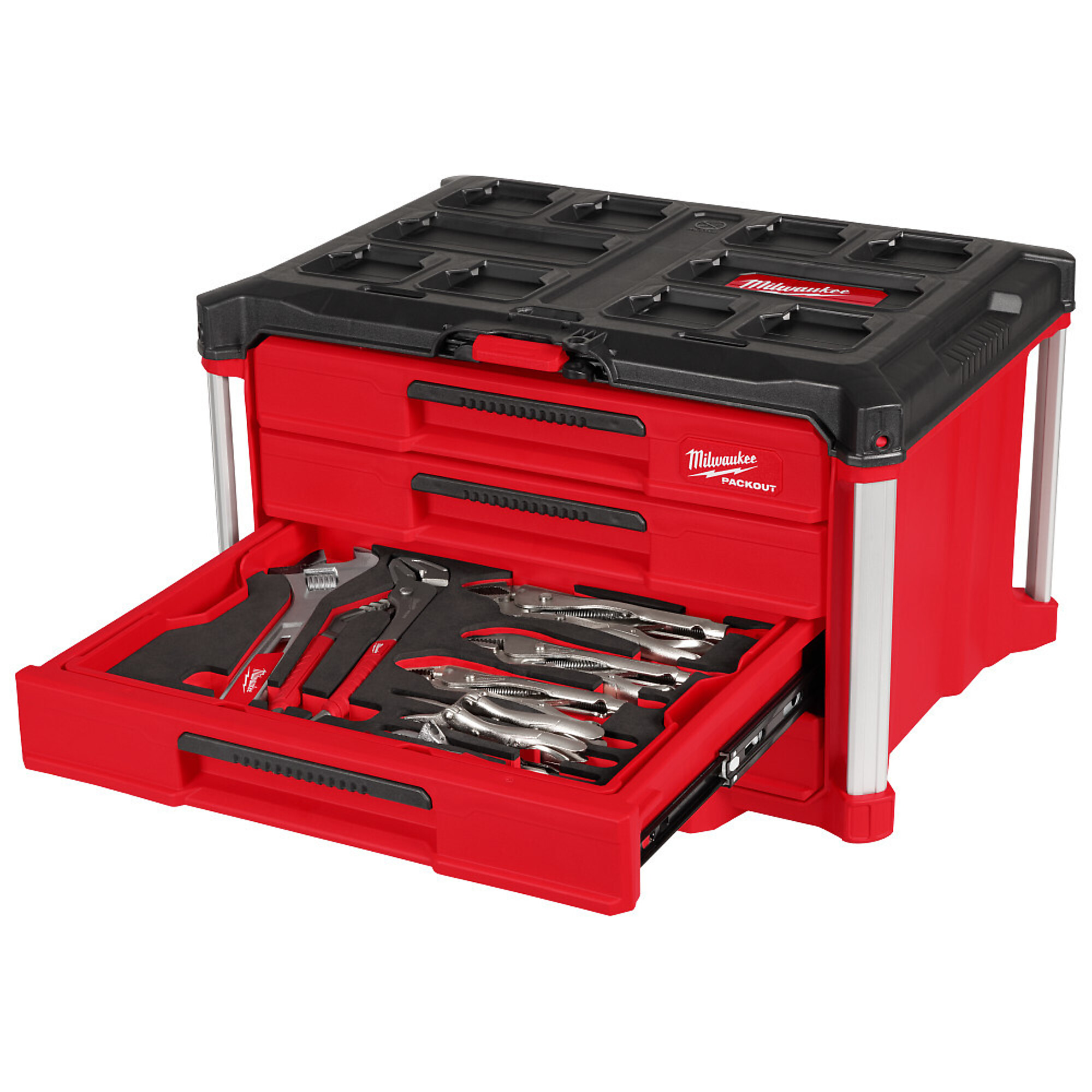 Milwaukee 64-Pc. Hand Tool Set with PACKOUT 4-Drawer Toolbox, Model# 48-22-9493