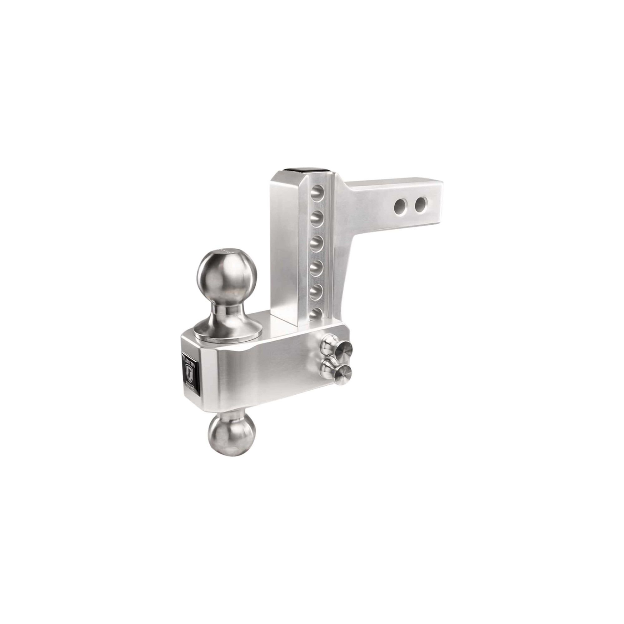 BulletProof Hitches 2in. Shank Aluminum Hitch — 4in. Drop/Rise, Stainless Steel Dual Ball, 14,000-Lb. Capacity, Model# AL204S