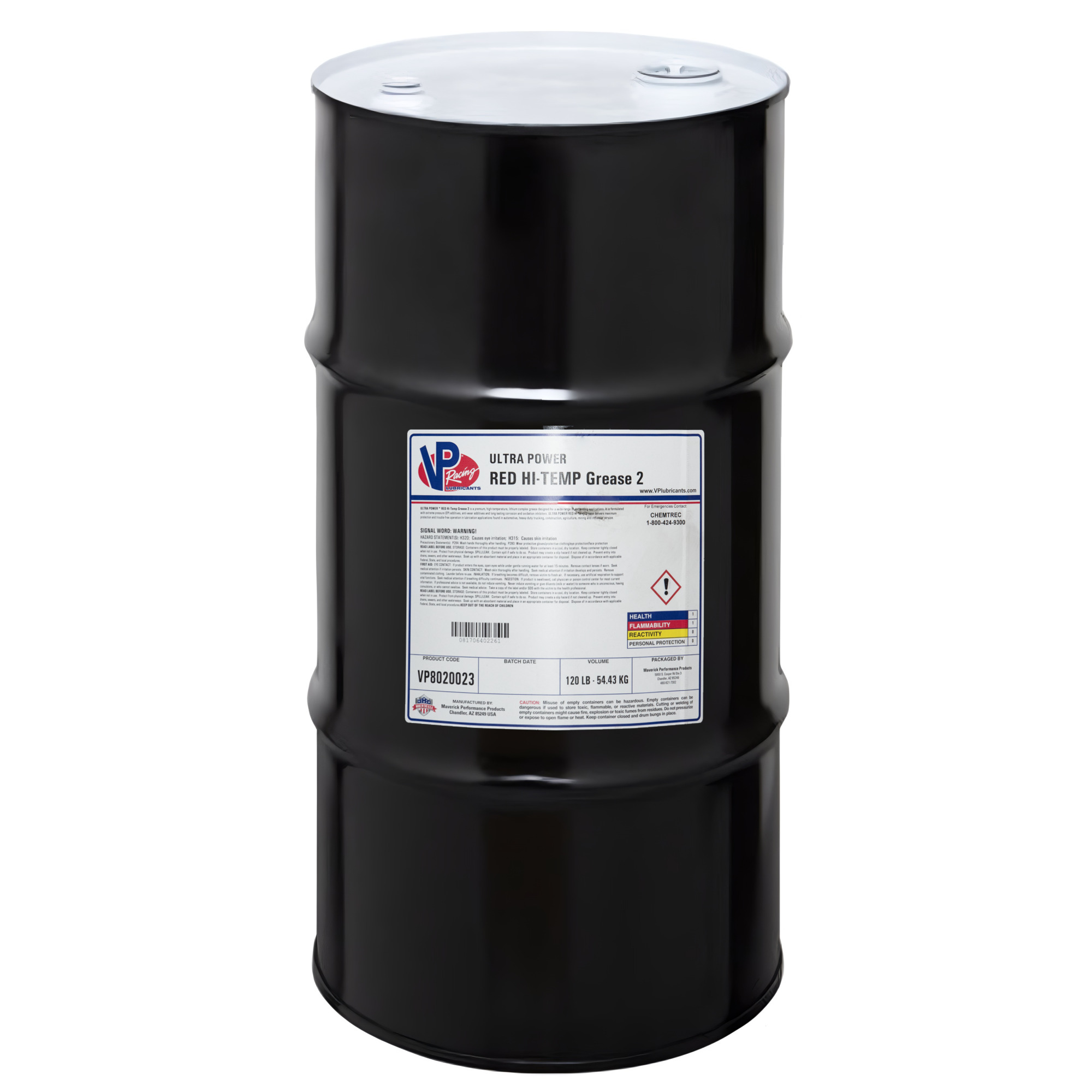 VP Racing Ultra Power Red Hi-Temp Grease EP2 — 120 Lb., Model# VP8020023