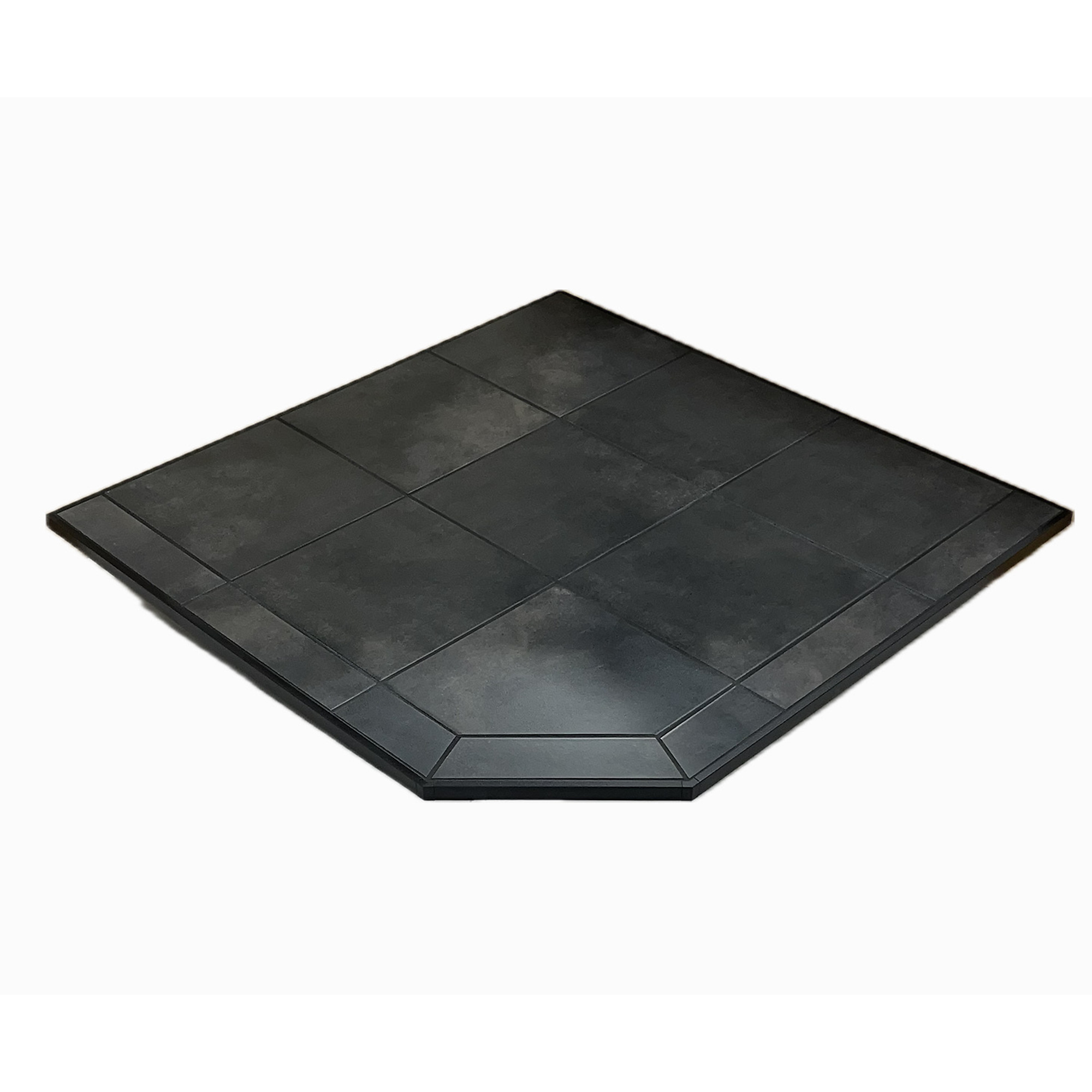 ComfortBilt Corner Hearth Pad — Black, Ceramic, Type 2, Model# OE-40CR-BC-T2