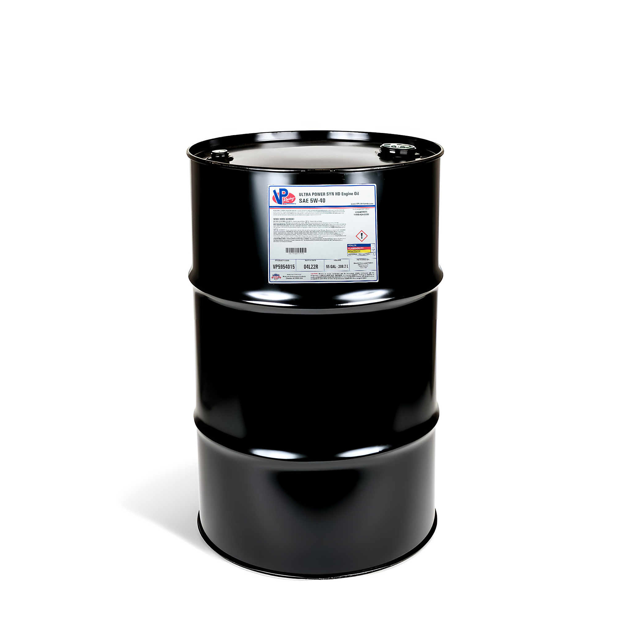 VP Racing Ultra Power Syn Engine Oil — SAE 5W-40, CK-4, 55 Gal., Model# VP5954015