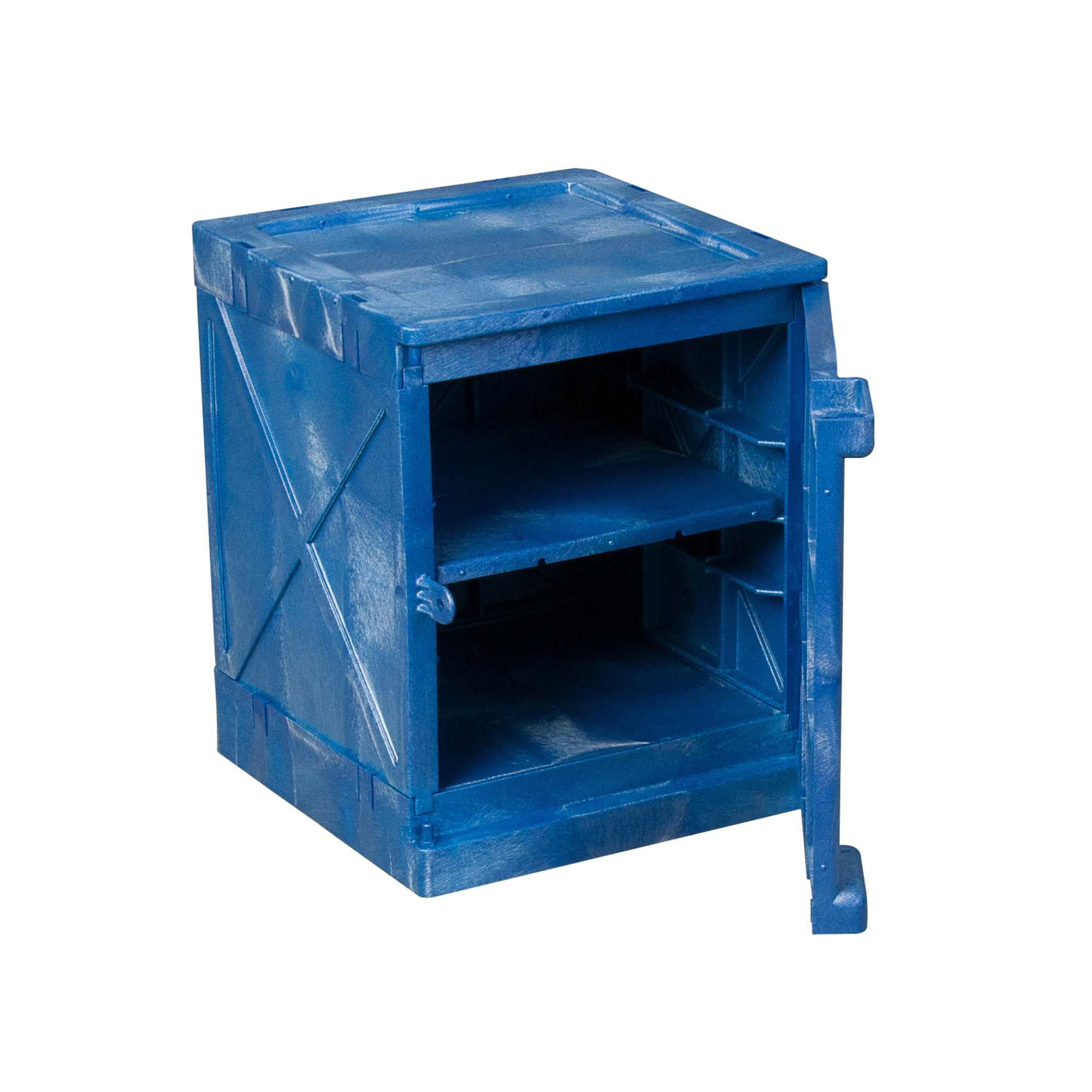 Eagle Poly Acid and Corrosive Safety Cabinet — 4 Gallon, 2 Shelves, Bench Top, Quick-Assembly, Blue, Model# M04CRA