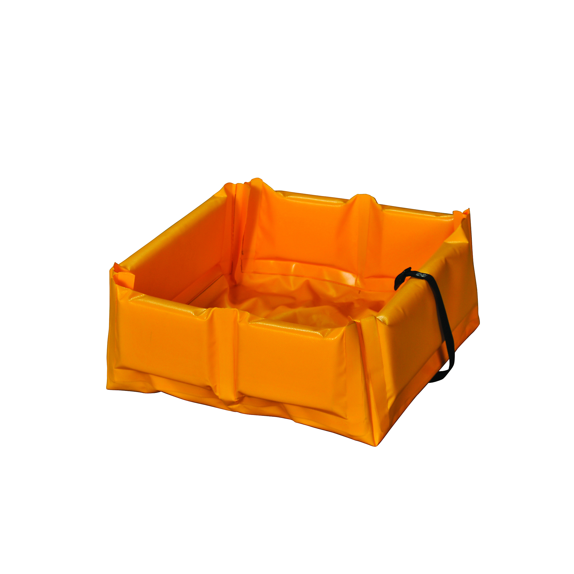 Eagle Folding Spill Containment Berm — 3ft. x 3ft. x 6in., 34-Gallon Capacity, PVC Fabric, Quik-Deploy, Yellow, Model# T8004FS