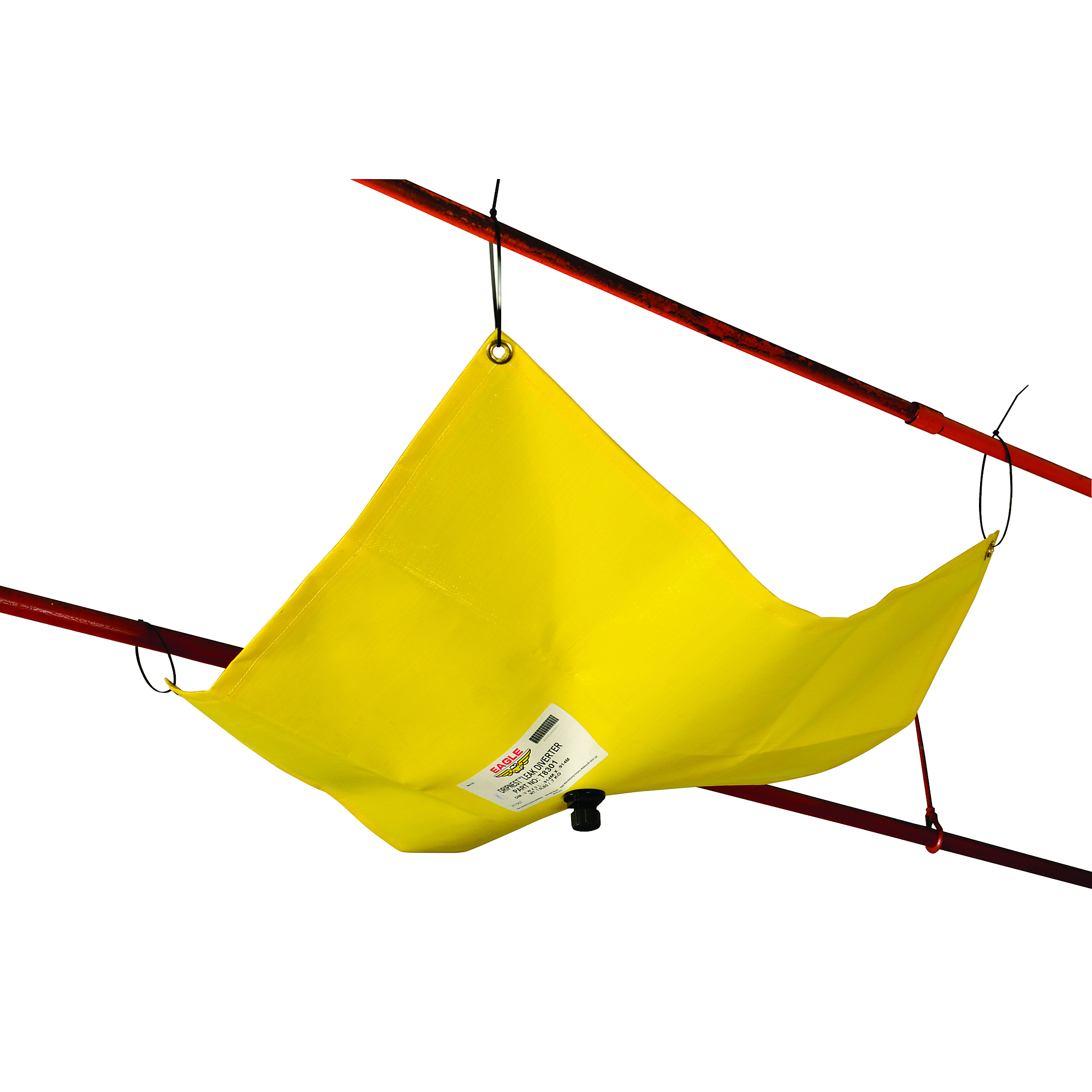 Eagle DripNEST Leak Diverter — 3ft. x 3ft., Funnel Style, Yellow, Model# T8301