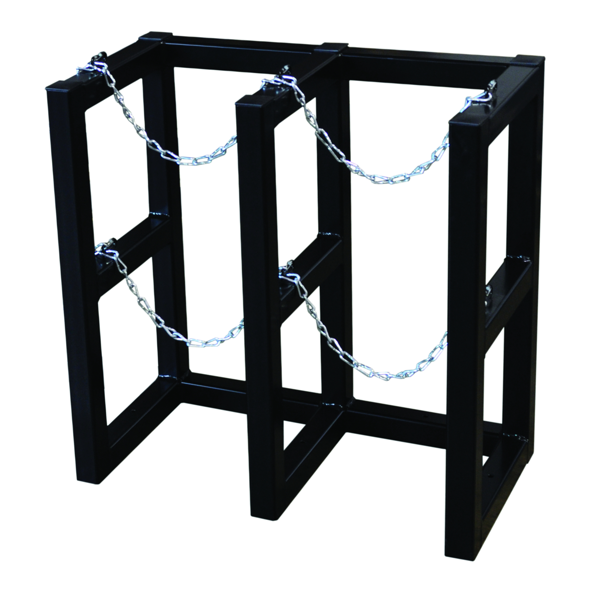 Justrite Gas Cylinder Storage Rack — 2-Cylinder Capacity, 2 Wide x 1 Deep, Steel, Model# 35100